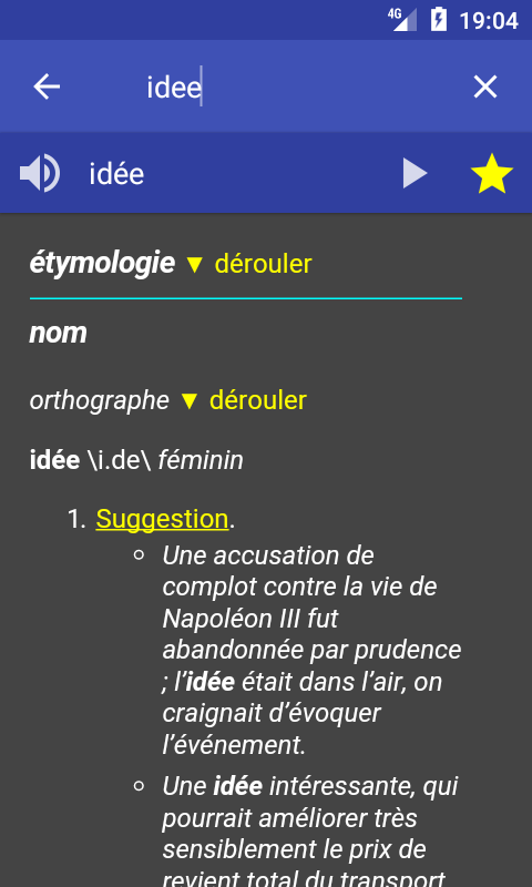 اسکرین شات 2 برنامه French Dictionary - Offline