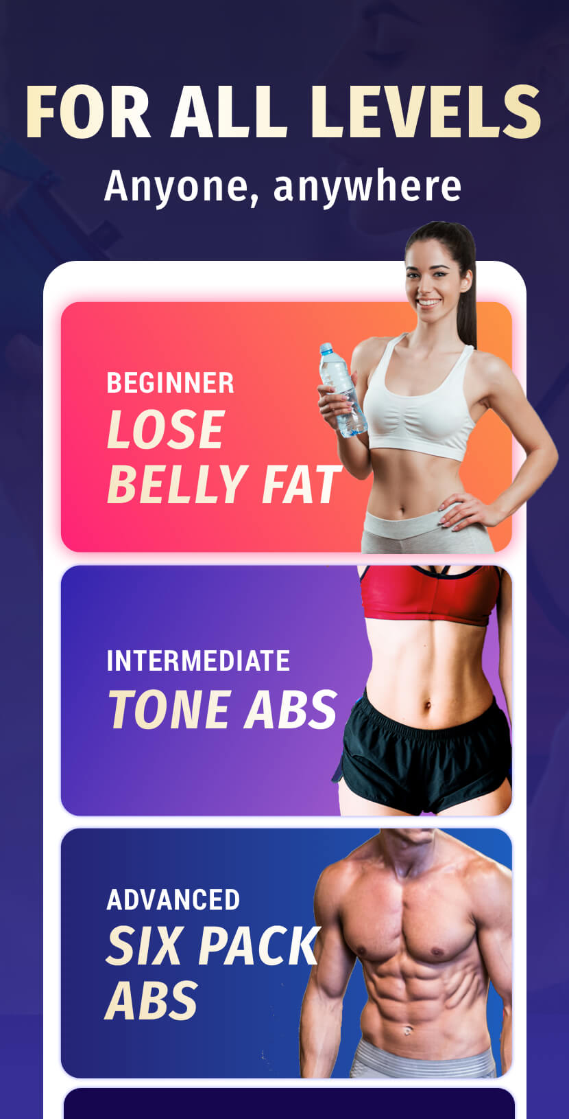 اسکرین شات 1 برنامه Lose Belly Fat - Abs Workout