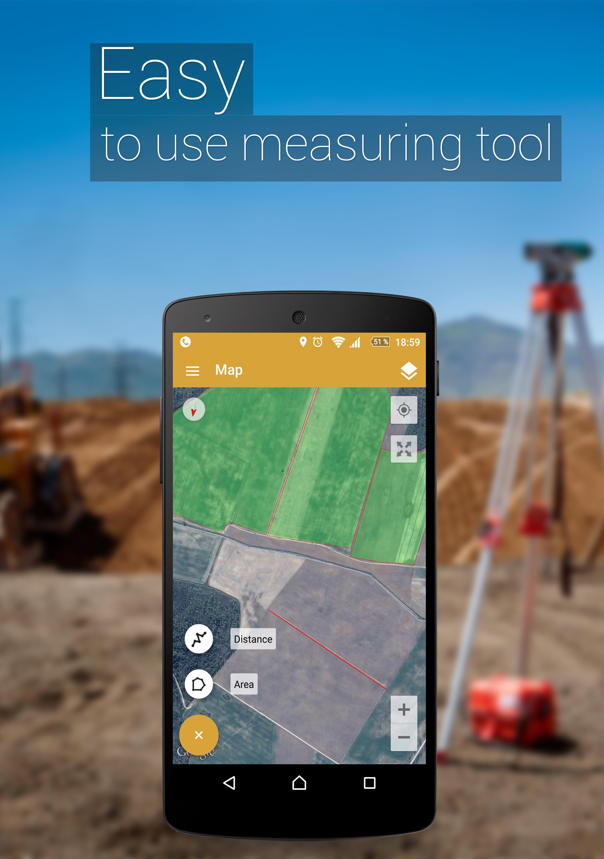 اسکرین شات 2 برنامه GPS Fields Area Measure