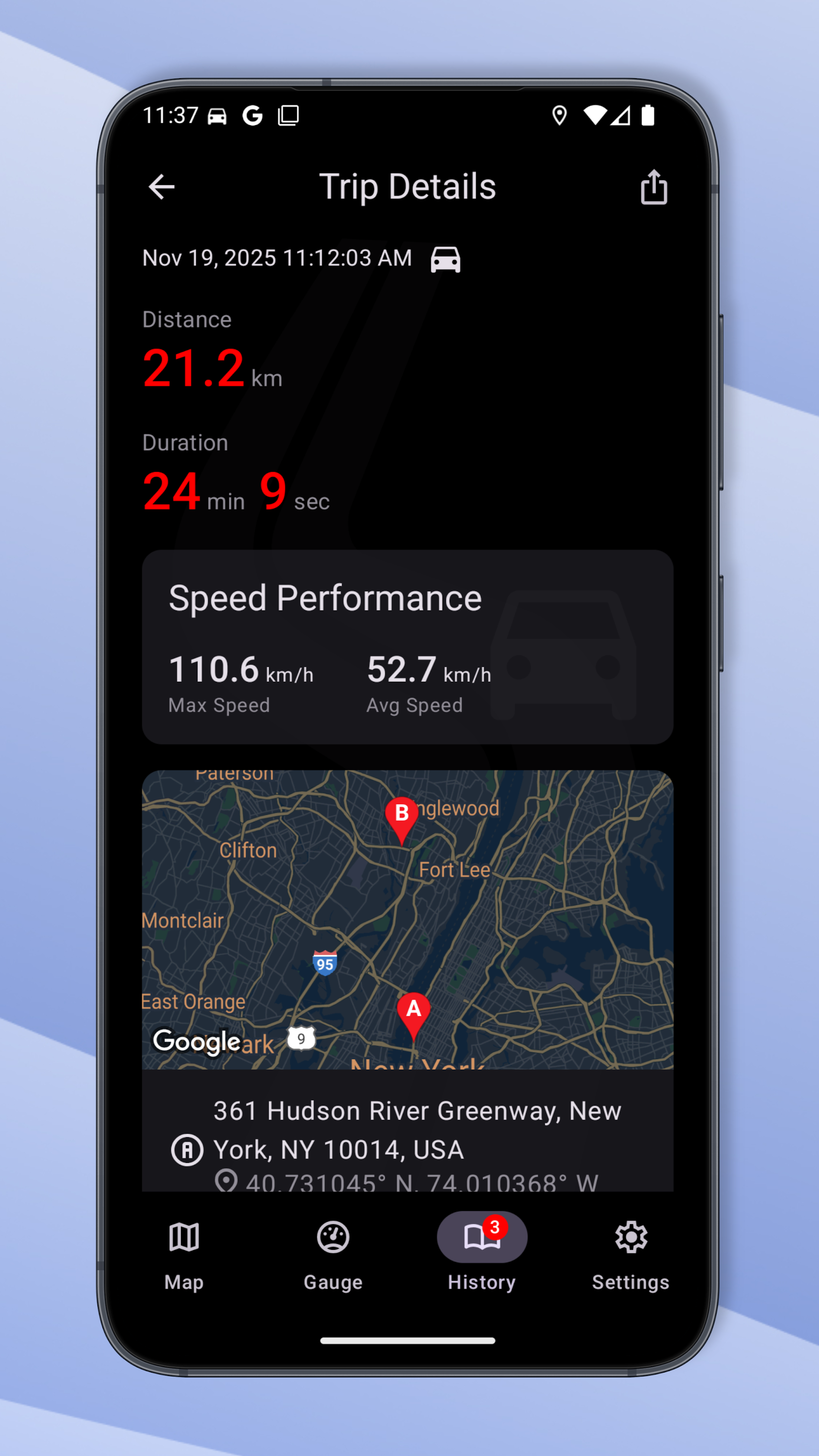 اسکرین شات 5 برنامه Speedometer GPS