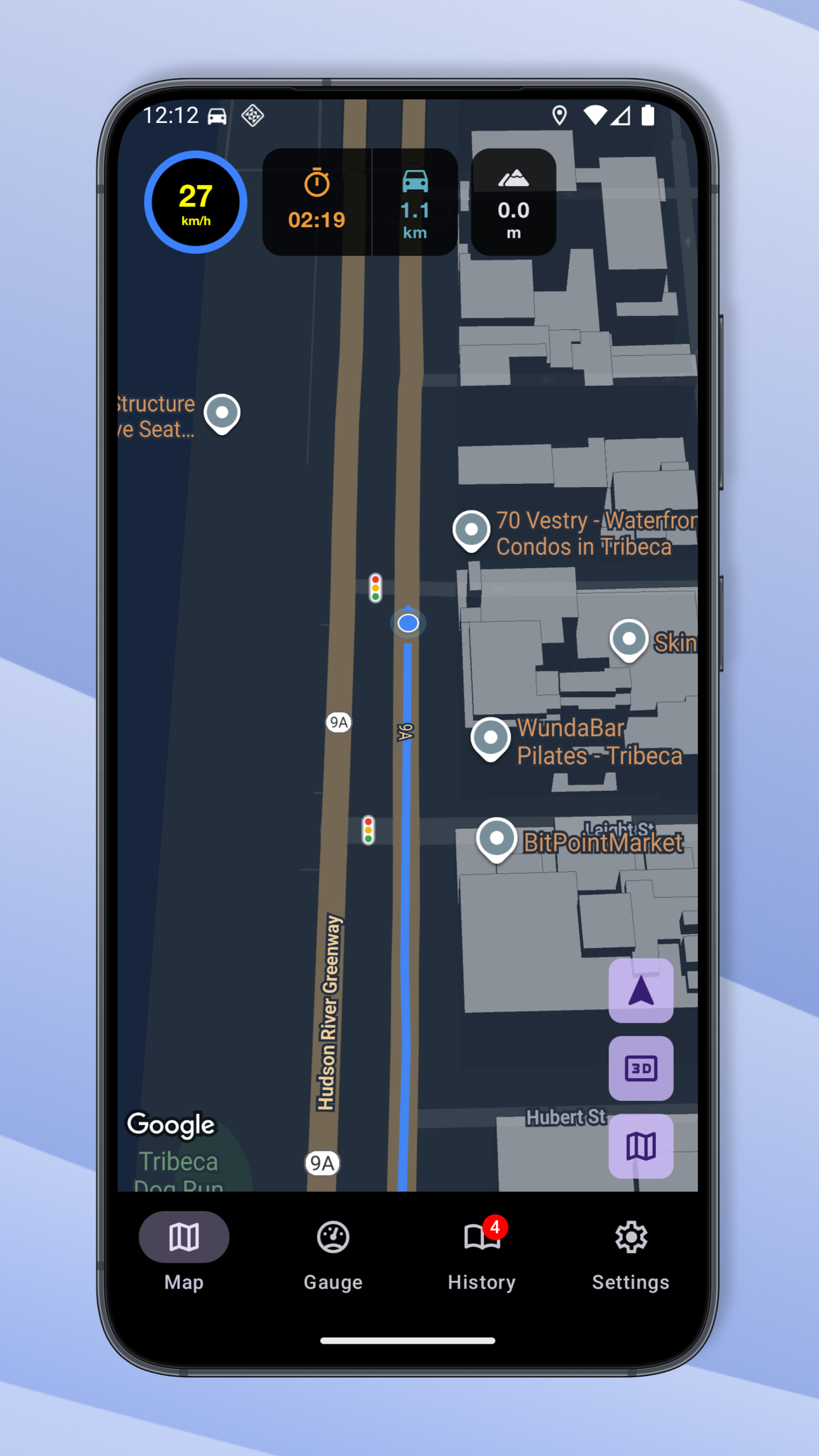 اسکرین شات 4 برنامه Speedometer GPS
