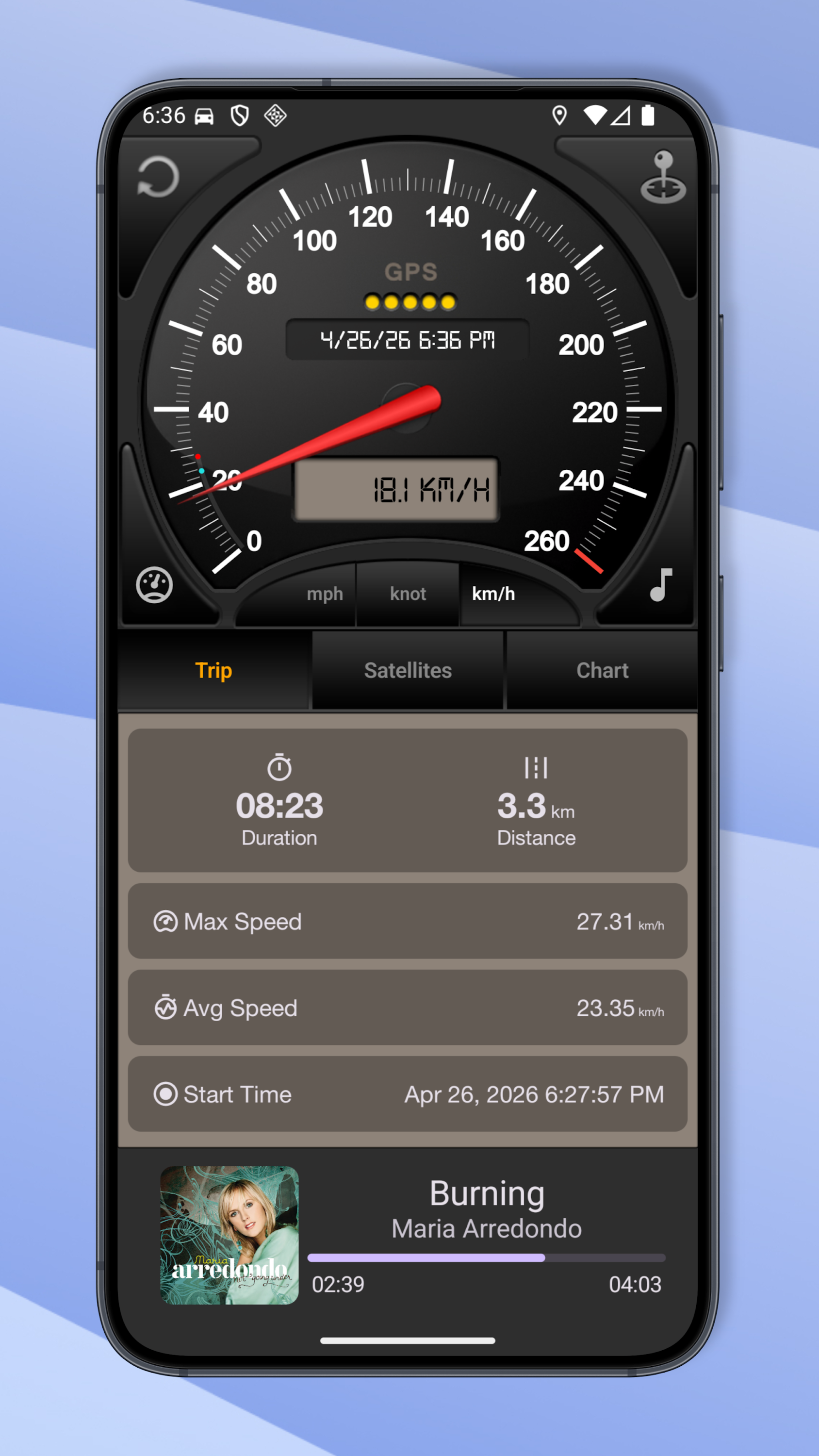 اسکرین شات 1 برنامه Speedometer GPS