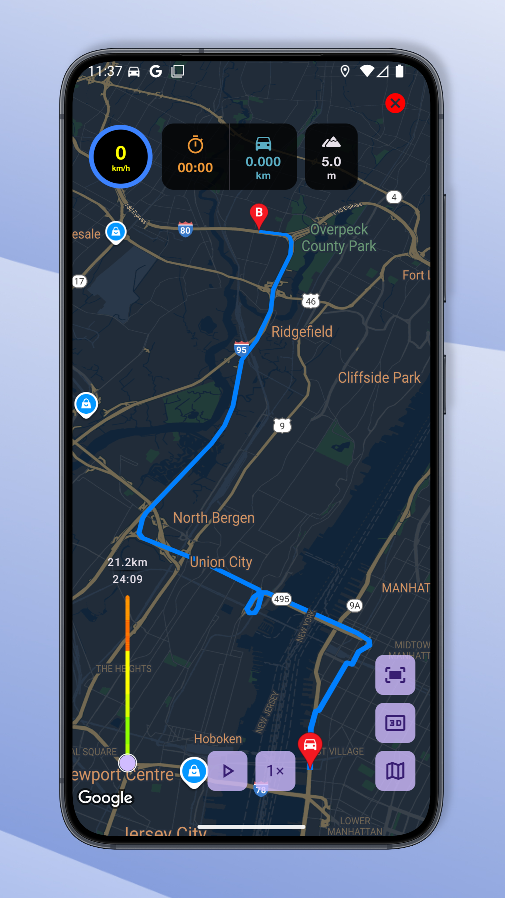اسکرین شات 6 برنامه Speedometer GPS