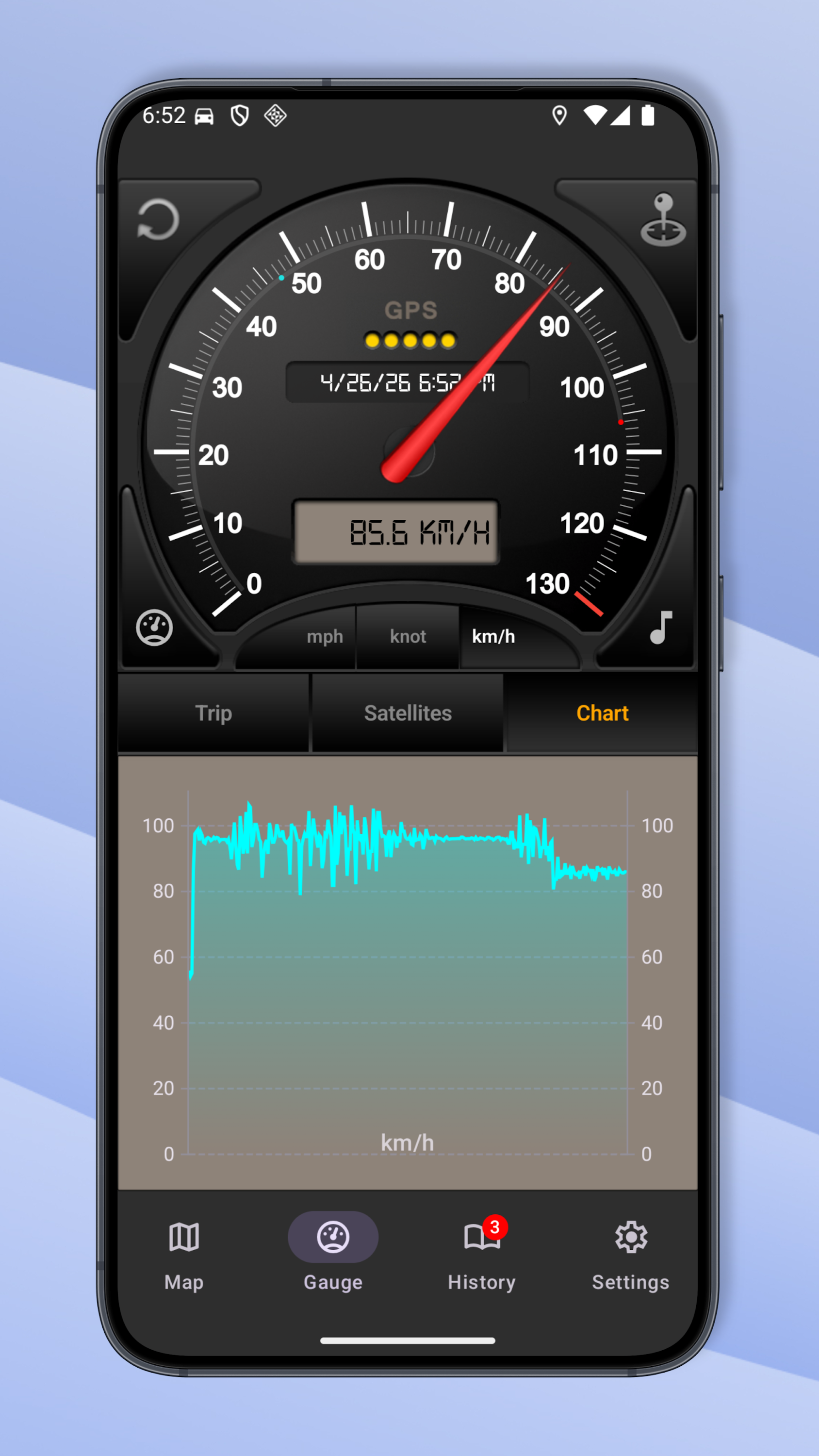 اسکرین شات 3 برنامه Speedometer GPS