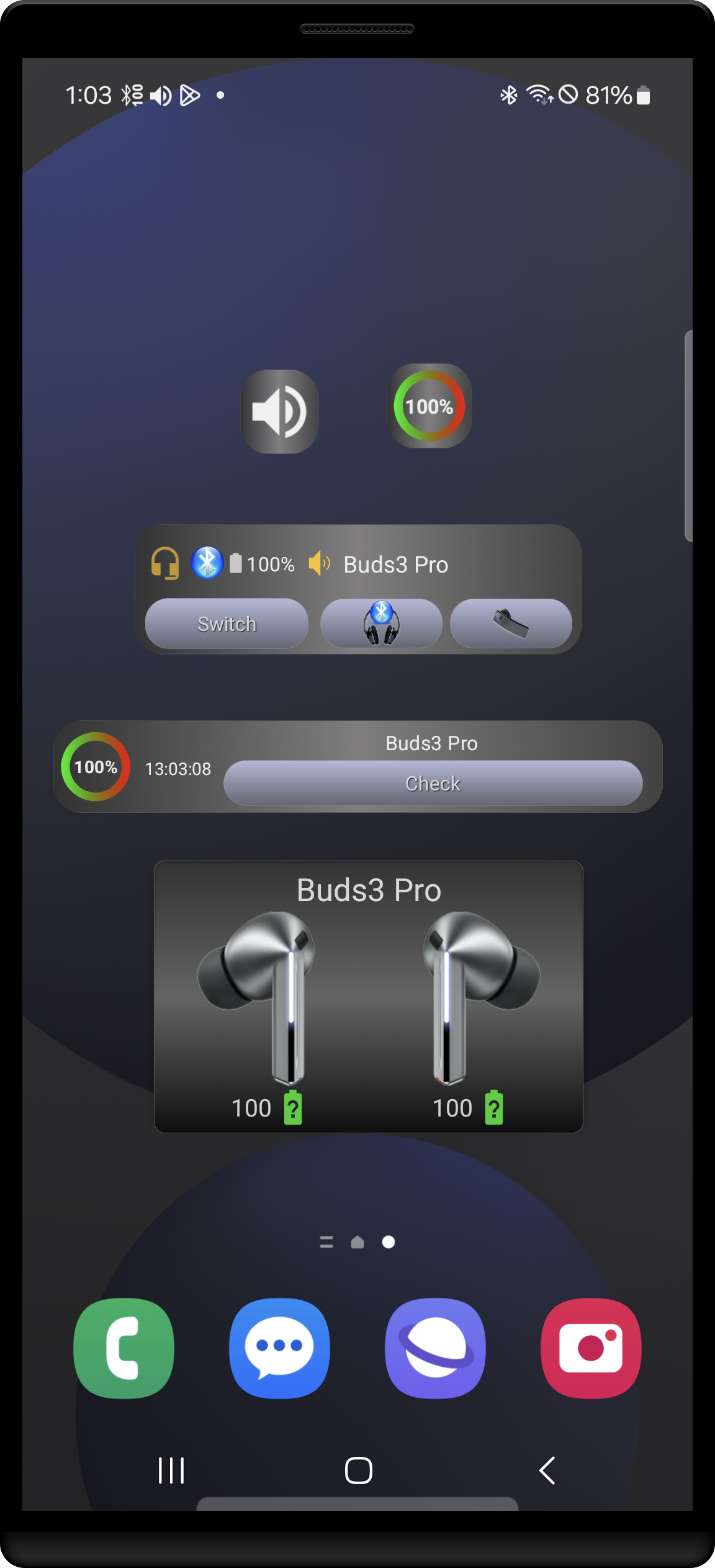 اسکرین شات 2 برنامه Bluetooth Audio Widget Battery