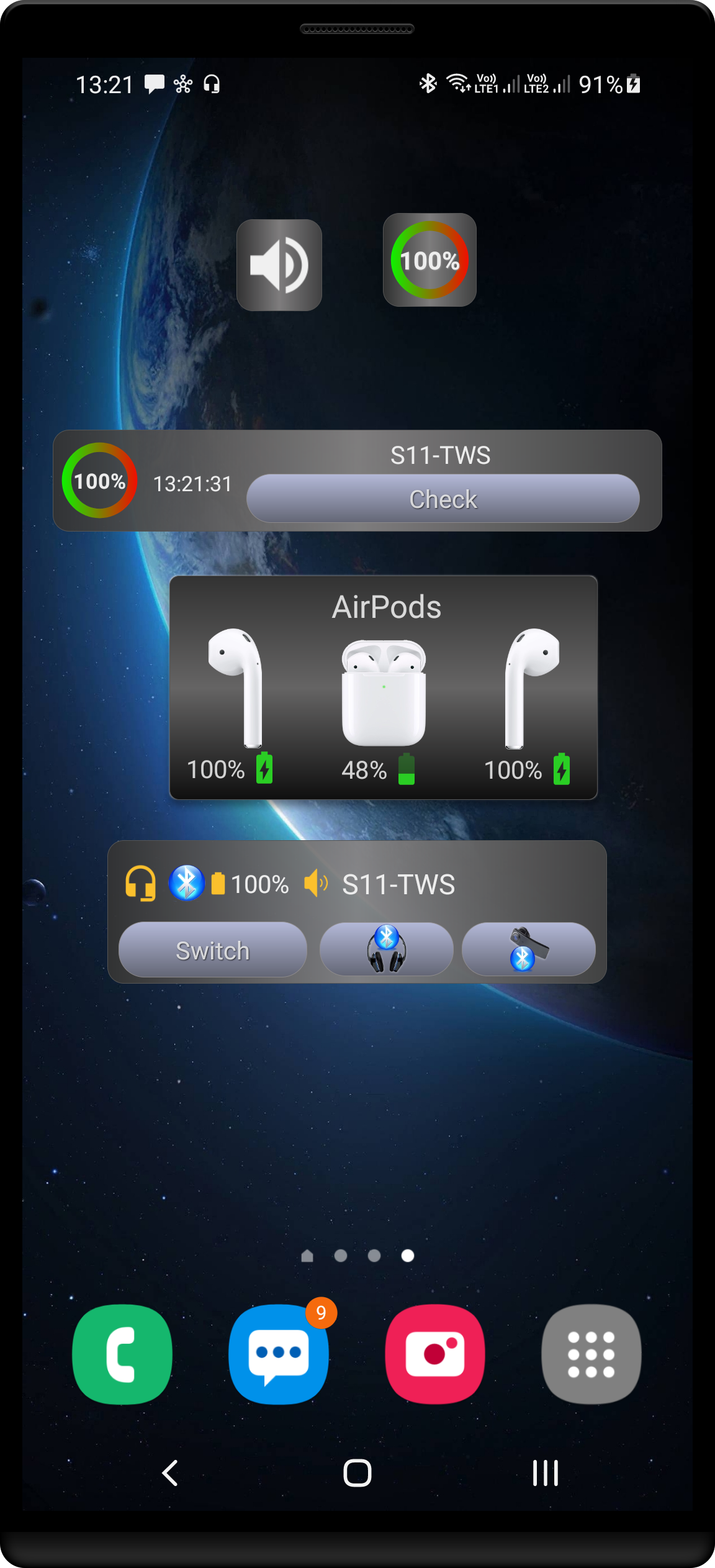 اسکرین شات 5 برنامه Bluetooth Audio Widget Battery