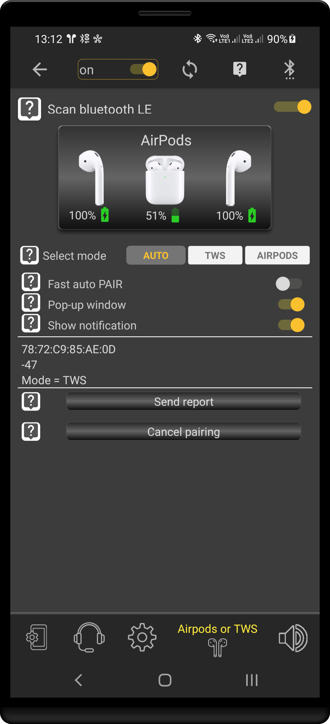 اسکرین شات 4 برنامه Bluetooth Audio Widget Battery