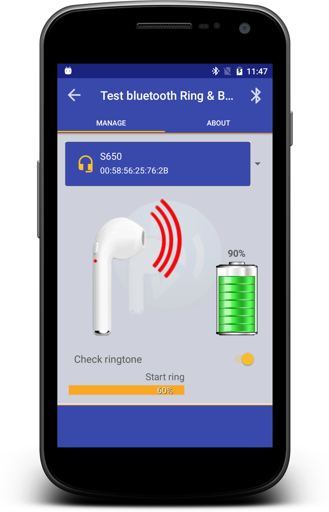 اسکرین شات 2 برنامه Bluetooth headset check