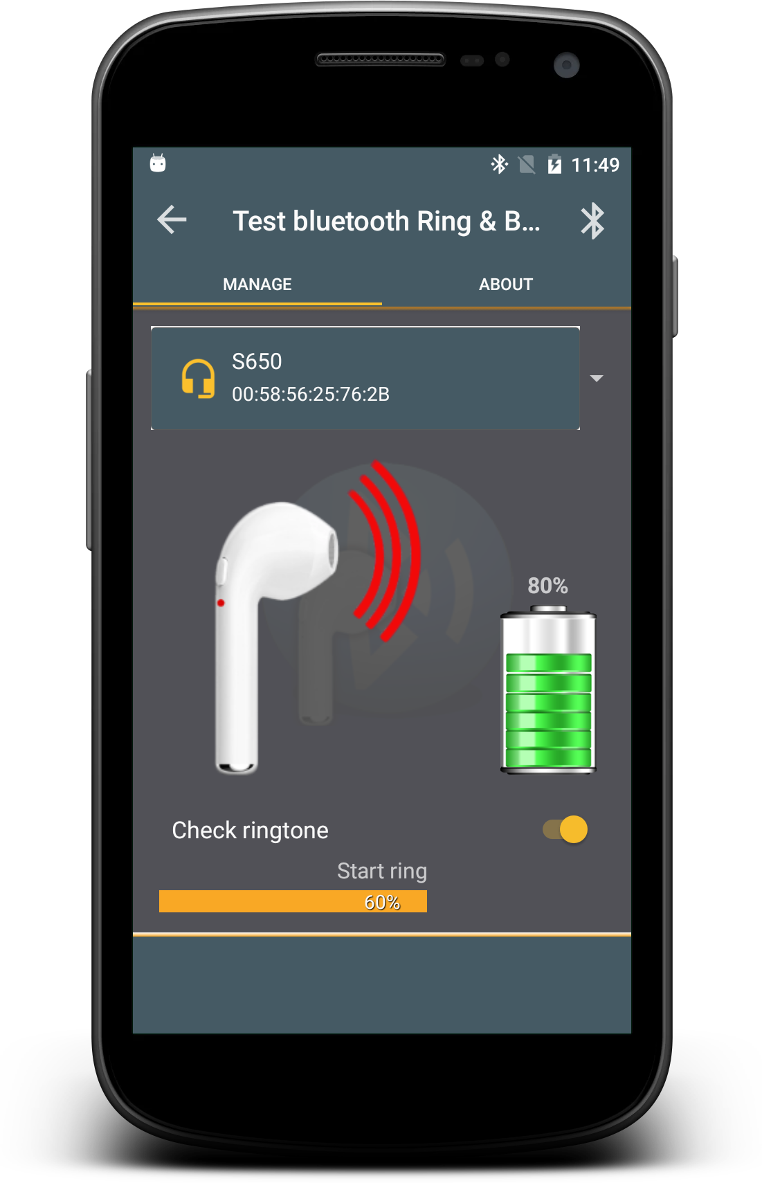 اسکرین شات 3 برنامه Bluetooth headset check