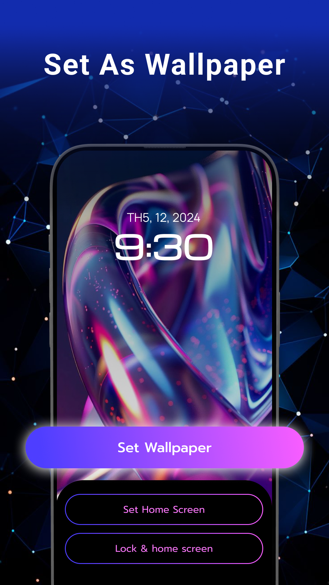 اسکرین شات 5 برنامه Magic Wallpaper: Broken Screen