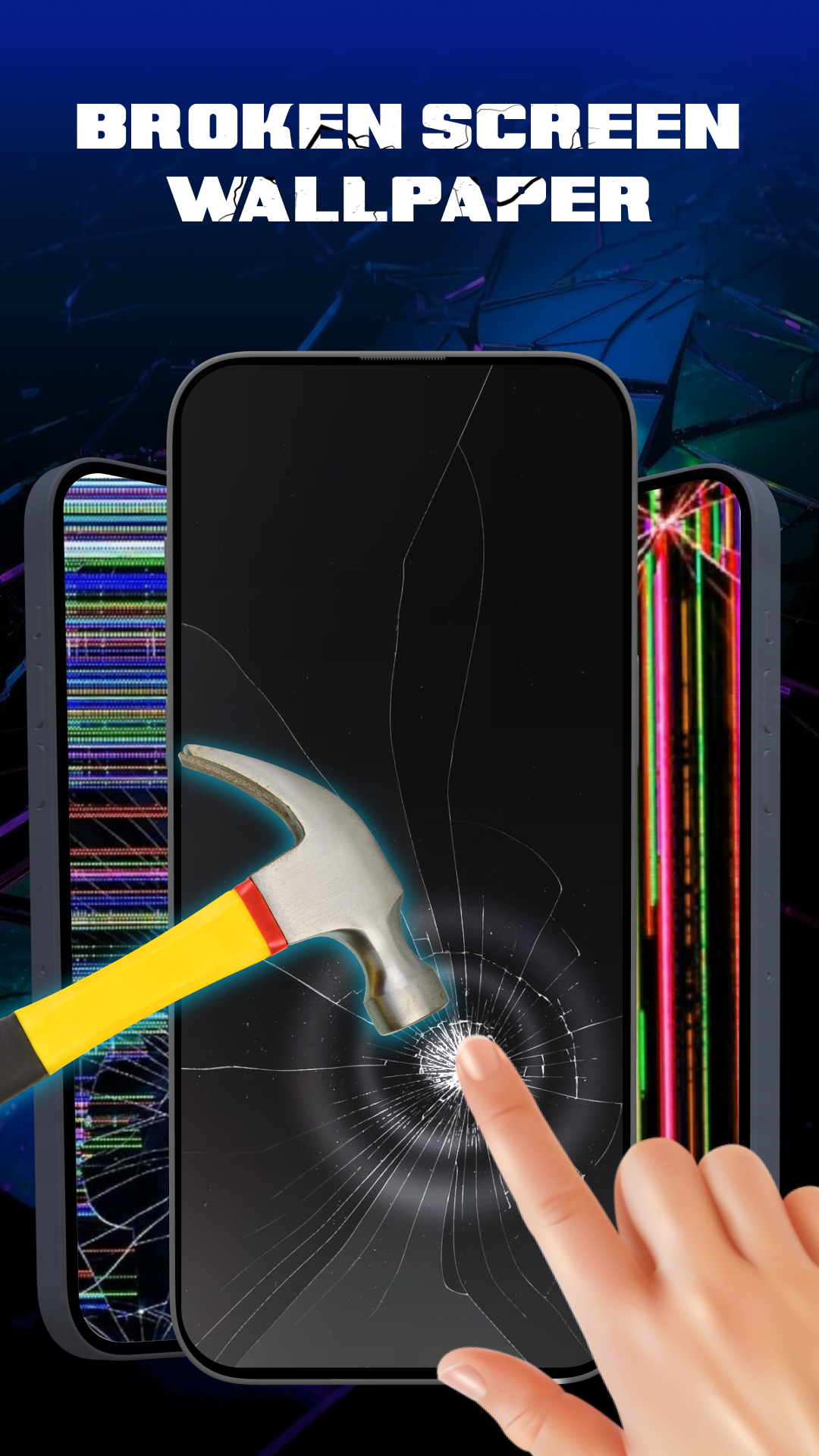 اسکرین شات 1 برنامه Magic Wallpaper: Broken Screen