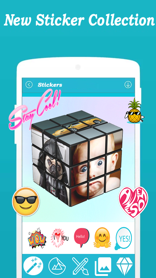 اسکرین شات 4 برنامه 3D Cube PhotoFramePhotoEditor