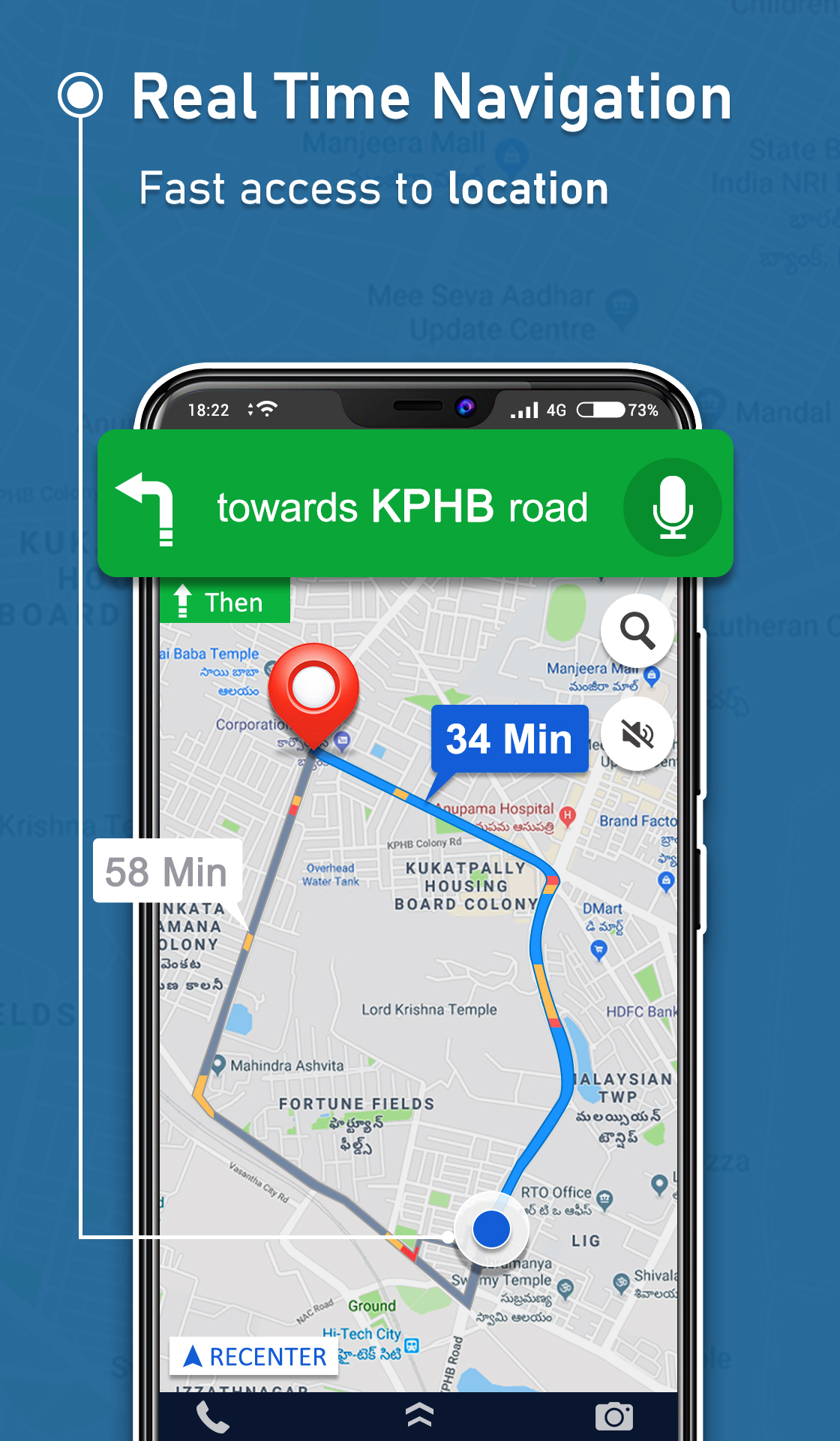 اسکرین شات 1 برنامه Maps, Navigation & Directions
