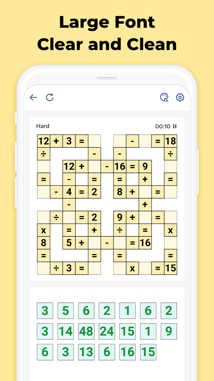اسکرین شات 1 بازی Crossmath - Math Puzzle Games
