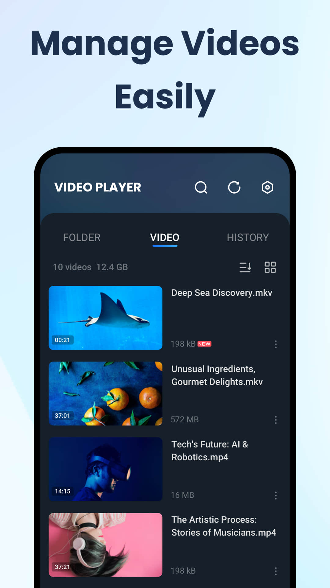 اسکرین شات 5 برنامه HD Video Player All Format