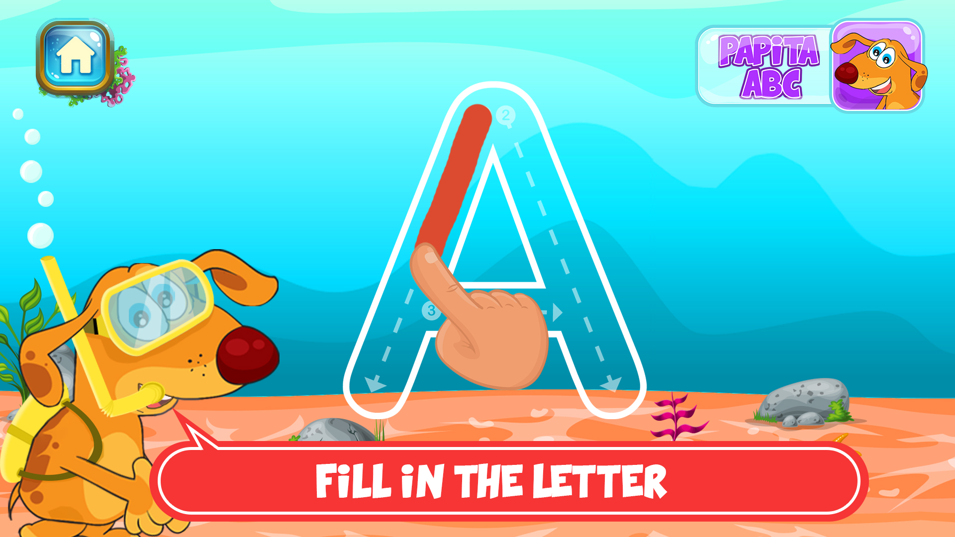اسکرین شات 3 بازی پاپیتا ABC (آموزش حروف انگلیسی)