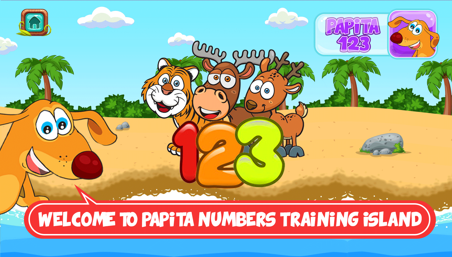 اسکرین شات 1 بازی پاپیتا 123 (آموزش اعداد انگلیسی)