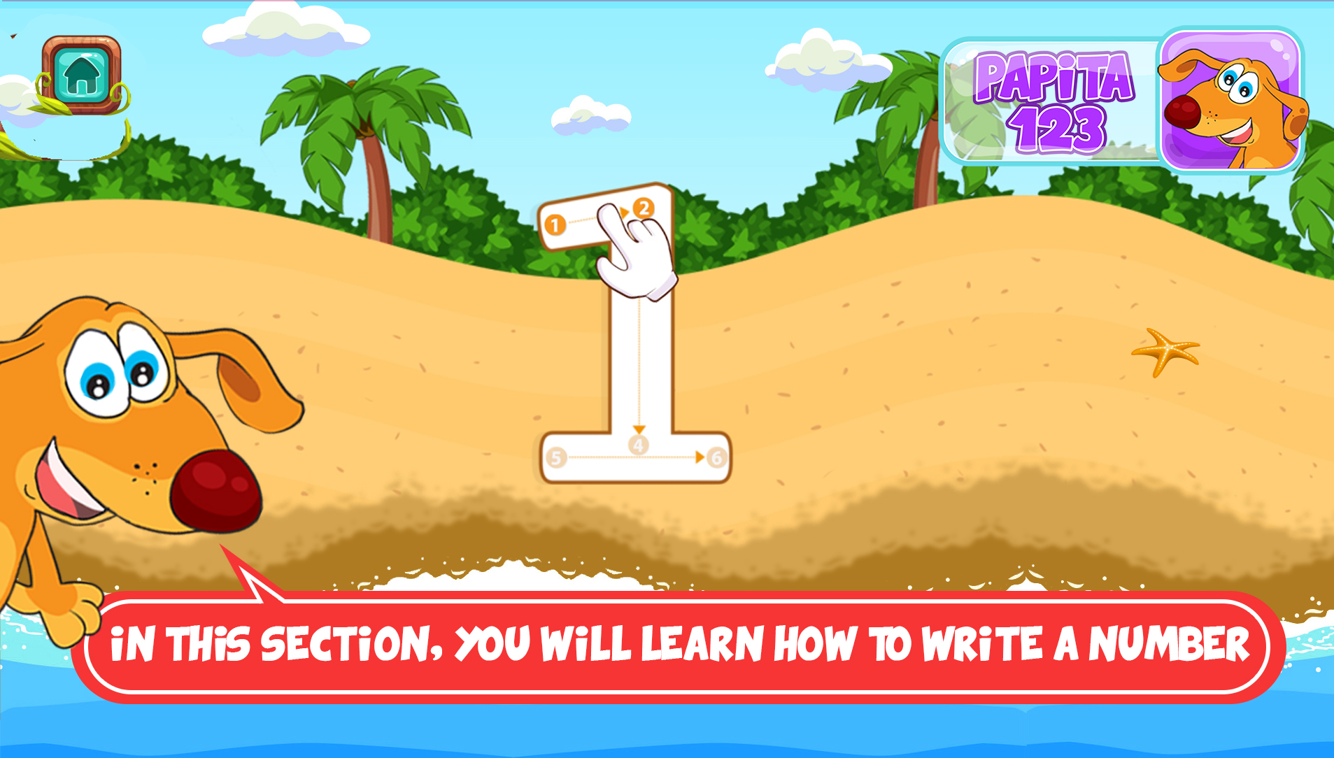 اسکرین شات 3 بازی پاپیتا 123 (آموزش اعداد انگلیسی)