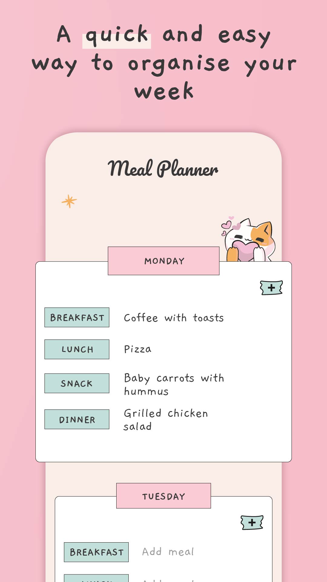 اسکرین شات 4 برنامه Meal Planner - Weekly Plan