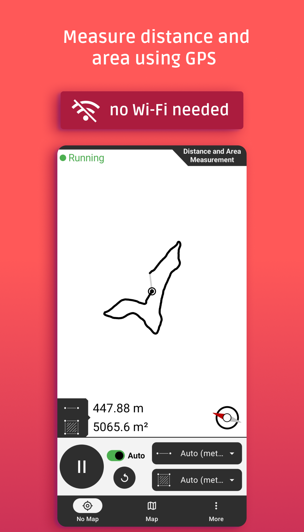 اسکرین شات 1 برنامه Distance and area measurement