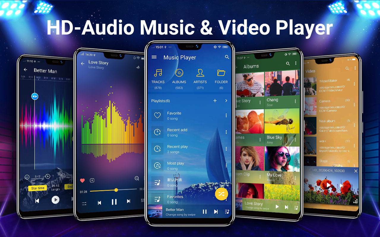 اسکرین شات 1 برنامه Music Player