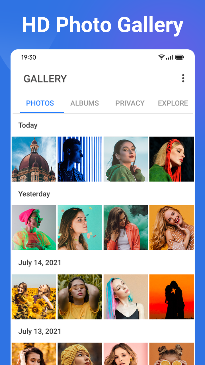 اسکرین شات 1 برنامه Gallery - Photo Gallery, Album