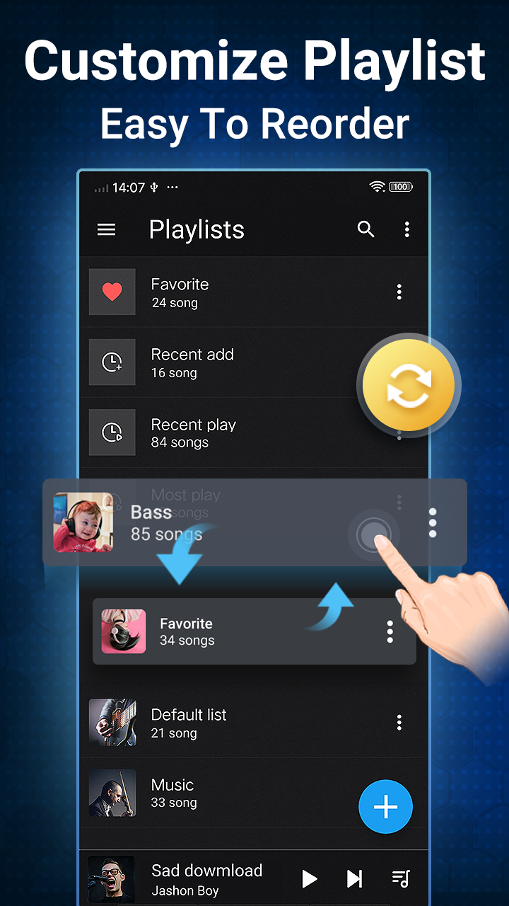 اسکرین شات 6 برنامه Music Player With Equalizer