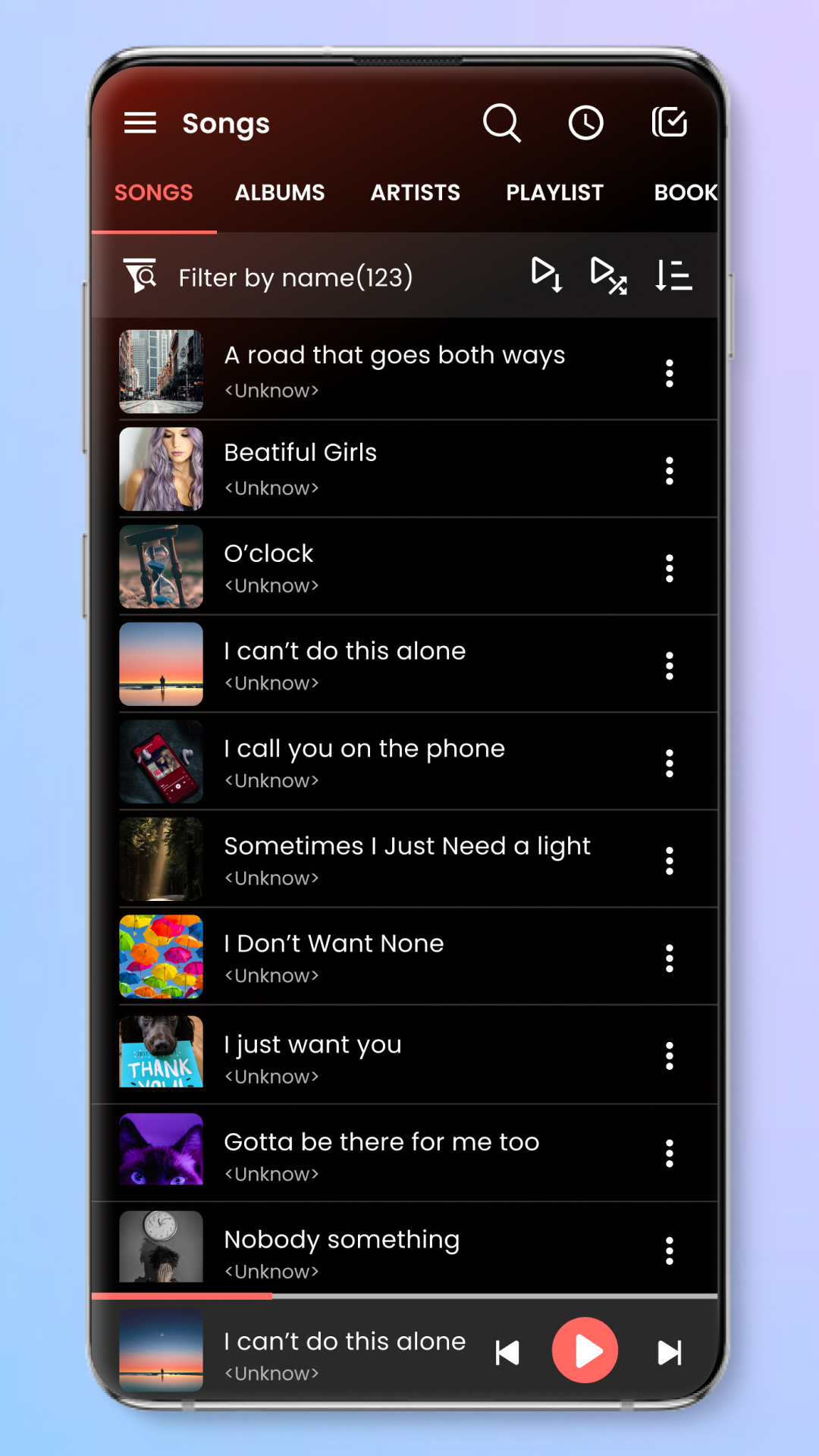 اسکرین شات 2 برنامه Music player
