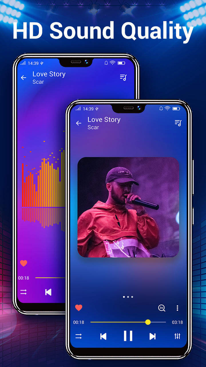 اسکرین شات 3 برنامه Music Player - Audio Player