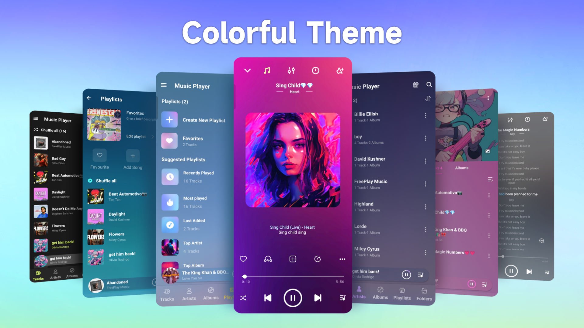 اسکرین شات 1 برنامه Music Player - MP3 Player