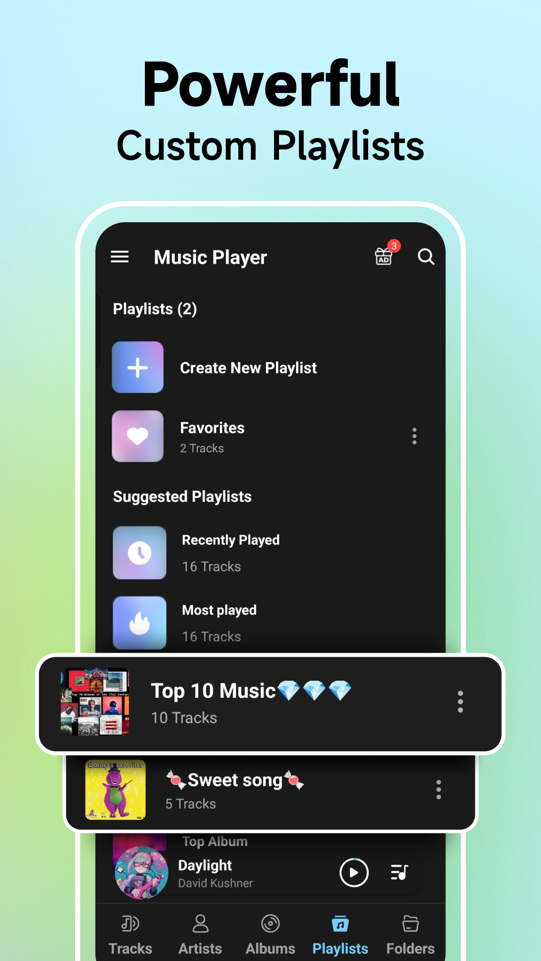 اسکرین شات 3 برنامه Music Player - MP3 Player
