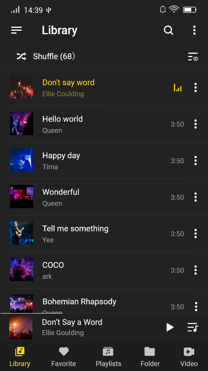 اسکرین شات 3 برنامه Music Player - Audio Player