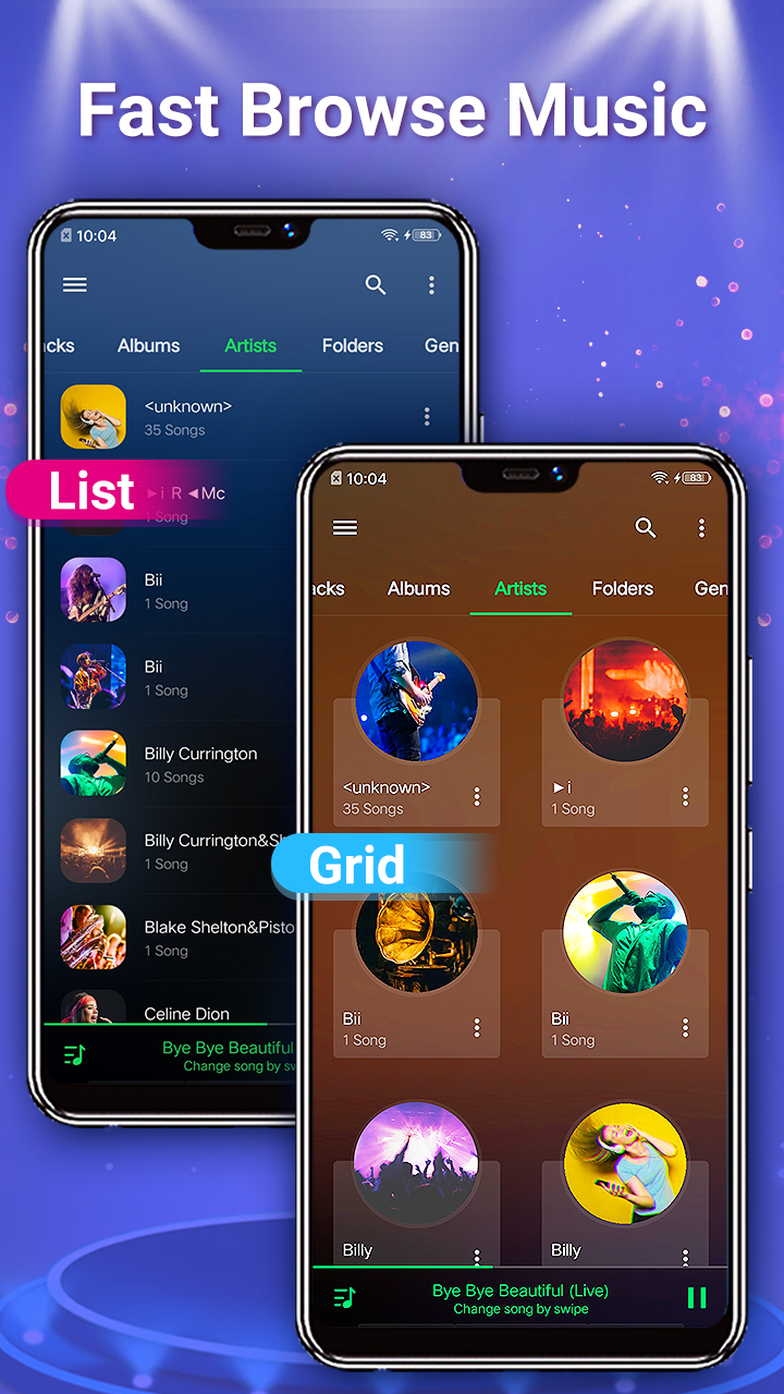 اسکرین شات 5 برنامه Music Player - MP3 Player