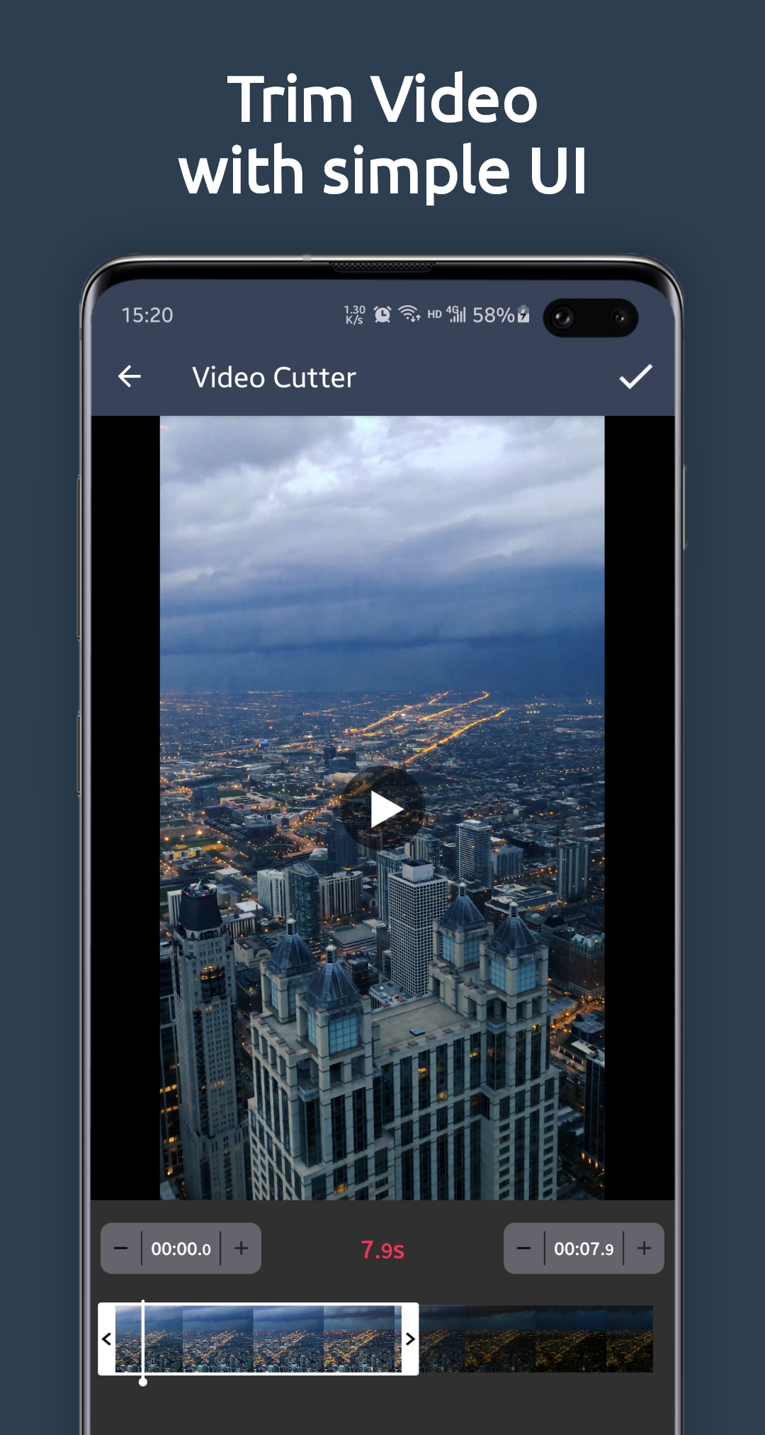 اسکرین شات 1 برنامه Super Cut:Video Cut,MP3 Cut