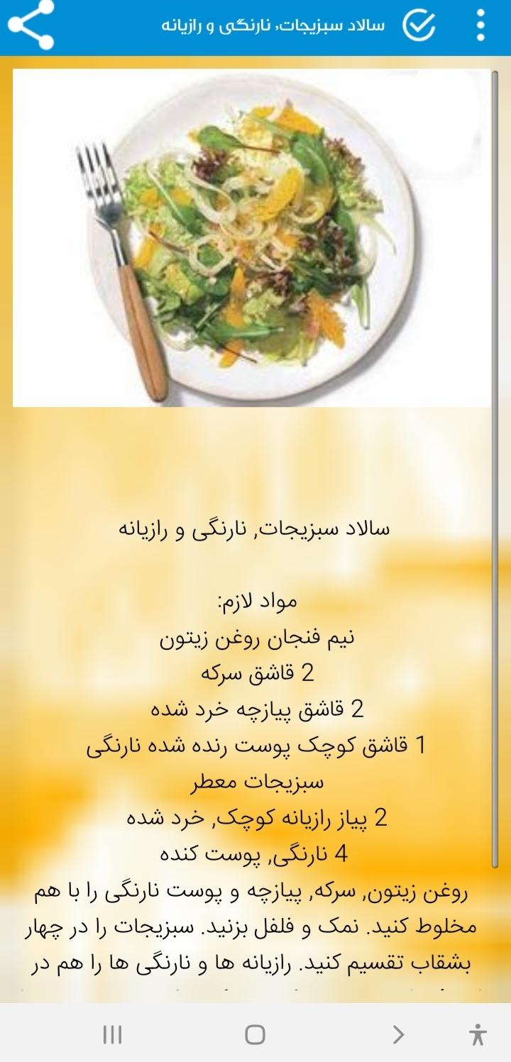 اسکرین شات 1 برنامه سالاد ممتاز-کاملترین مرجع تهیه سالاد