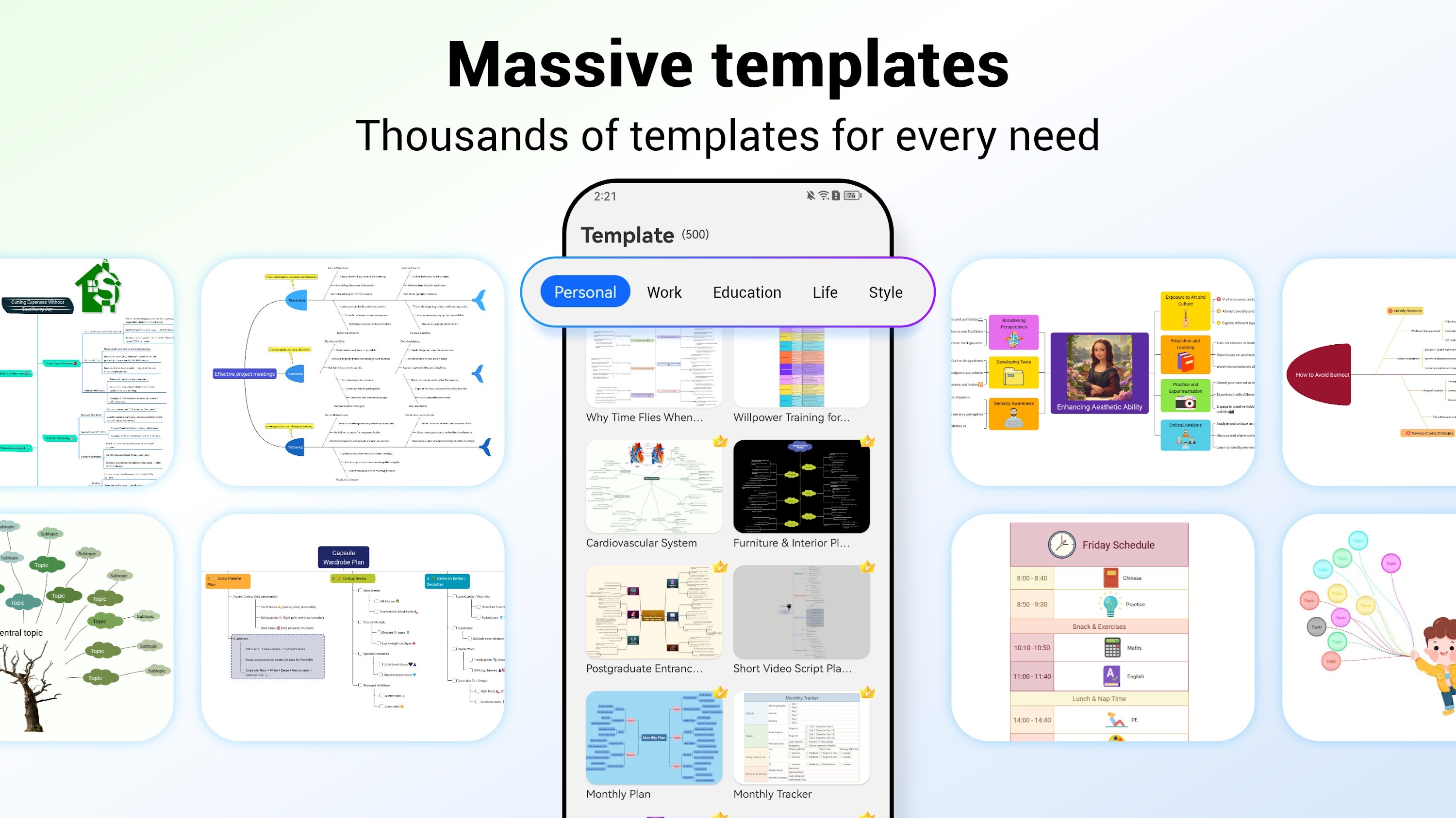 اسکرین شات 3 برنامه Nice Mind Map - Mind mapping