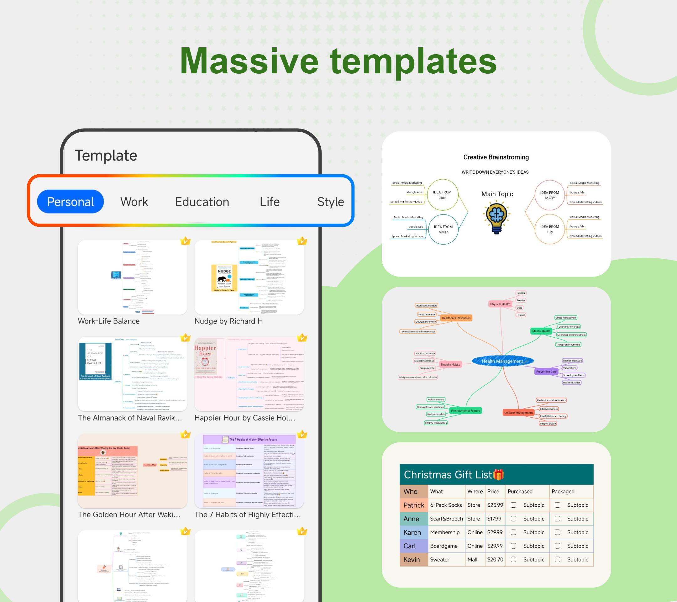 اسکرین شات 3 برنامه Nice Mind Map - Mind mapping
