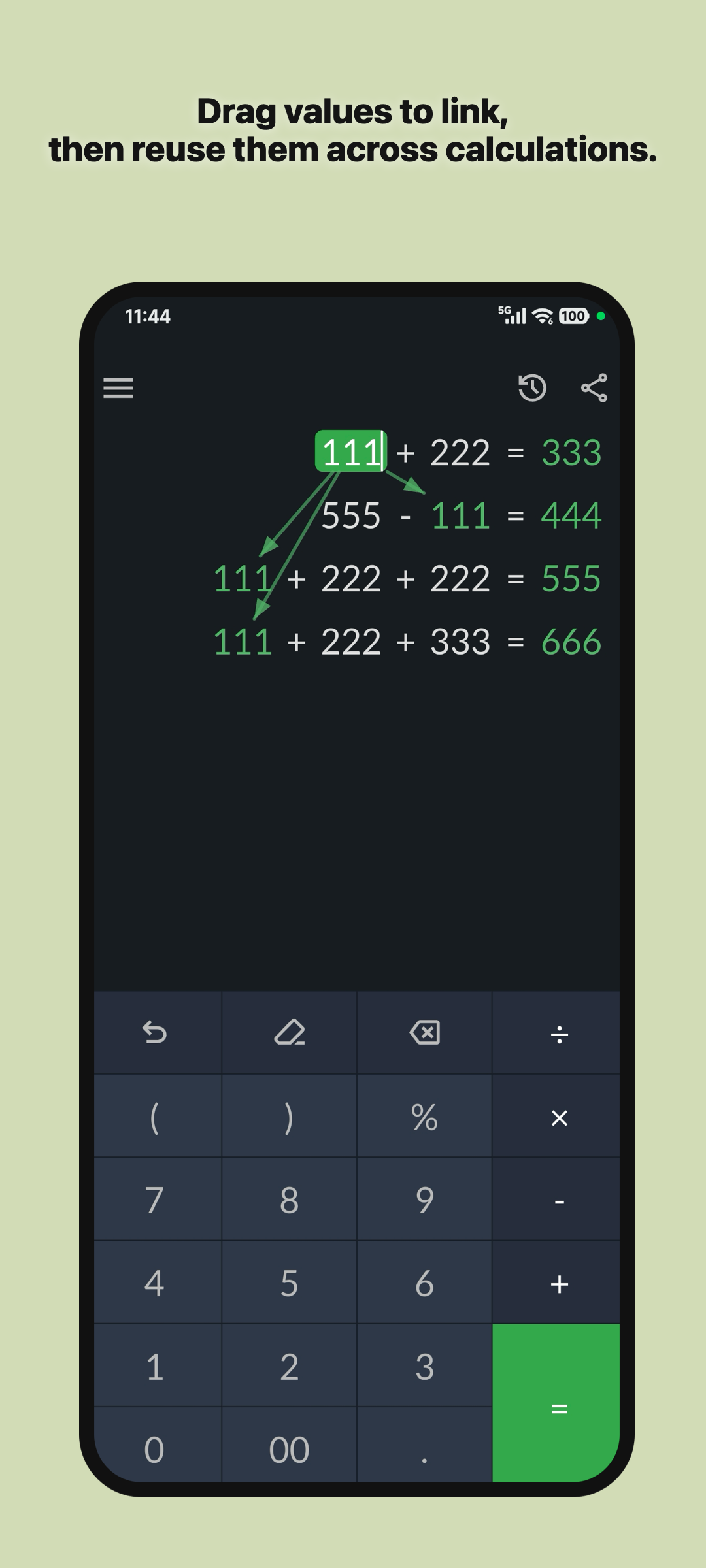 اسکرین شات 2 برنامه FlexCalc: Flexible Calculator
