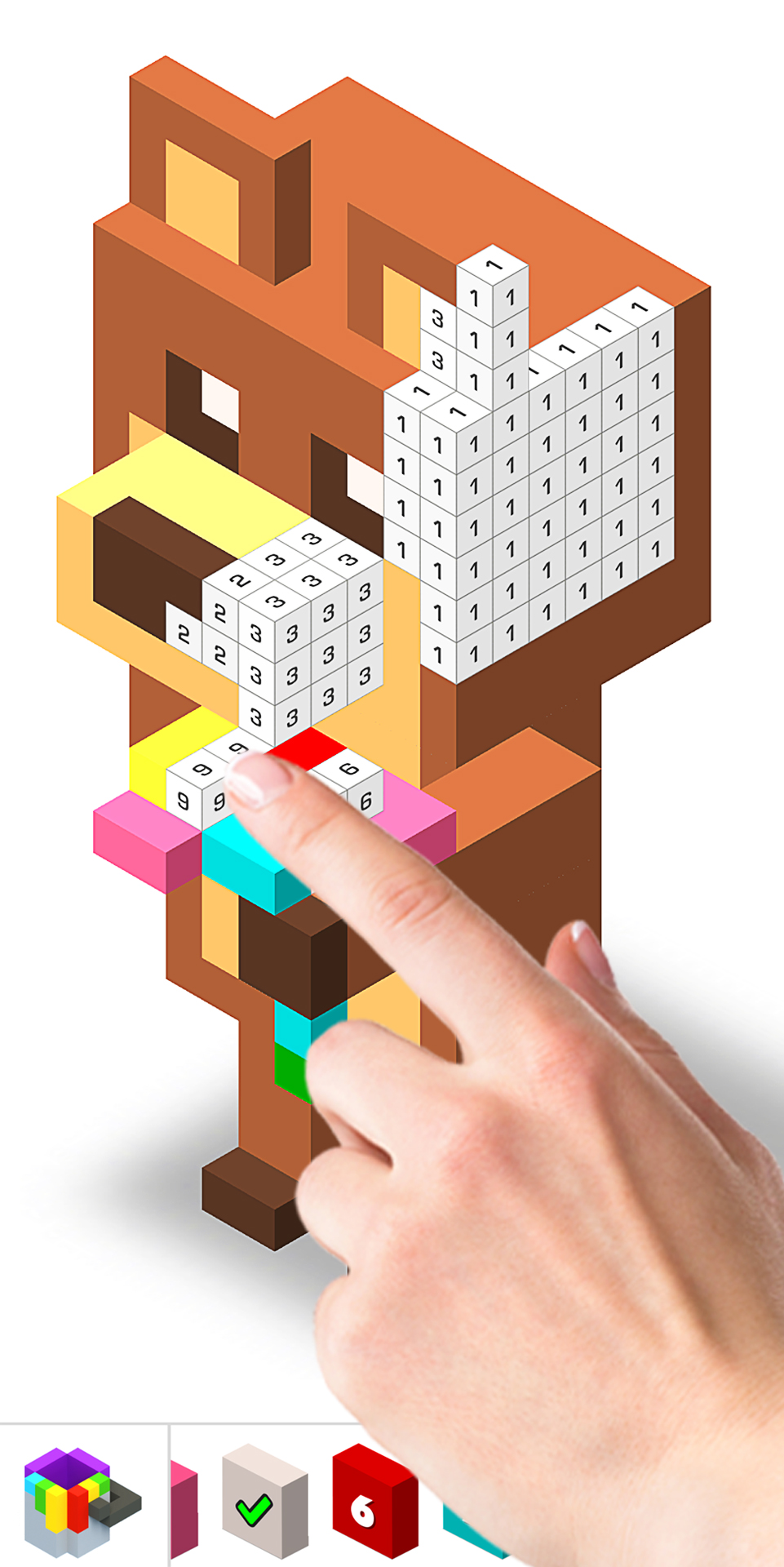 اسکرین شات 3 برنامه Color by Number - 3D Pixel Art