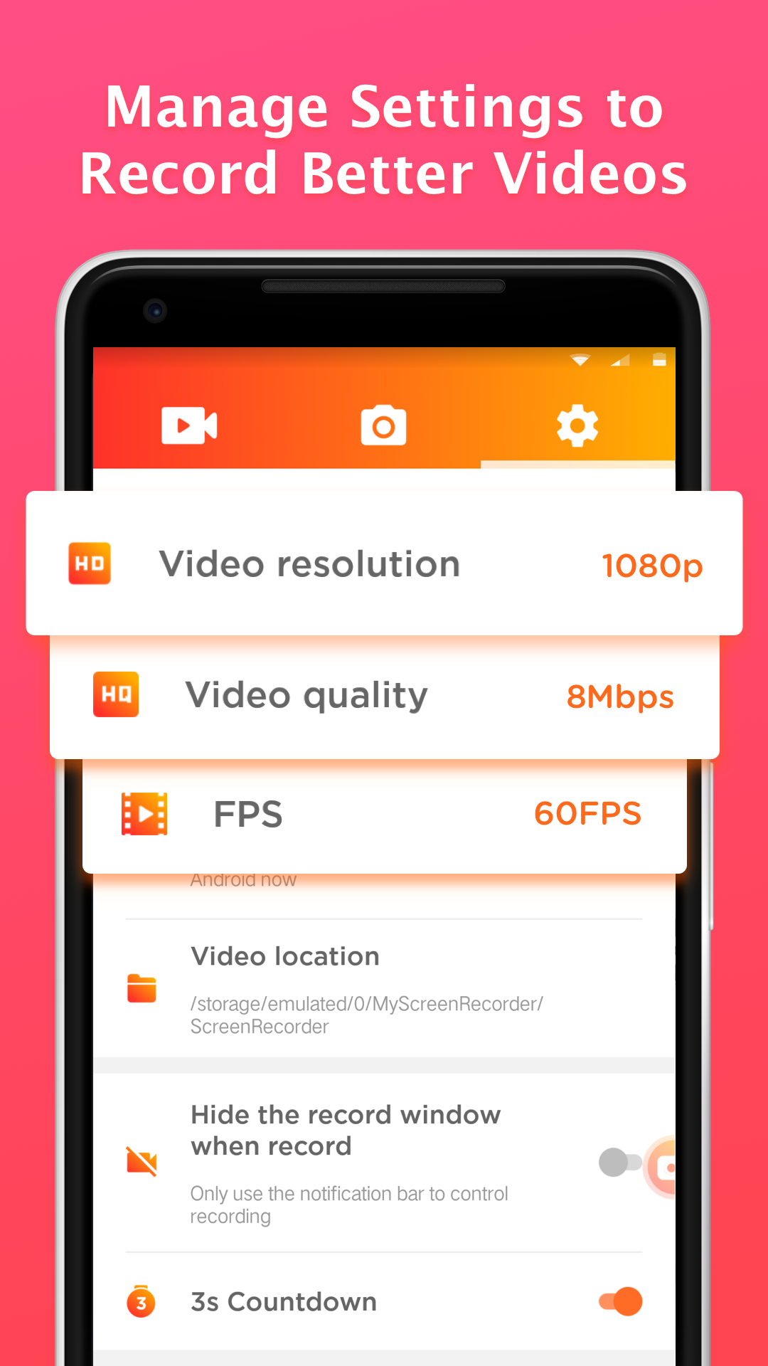اسکرین شات 5 برنامه Screen Recorder-My VideoRecord