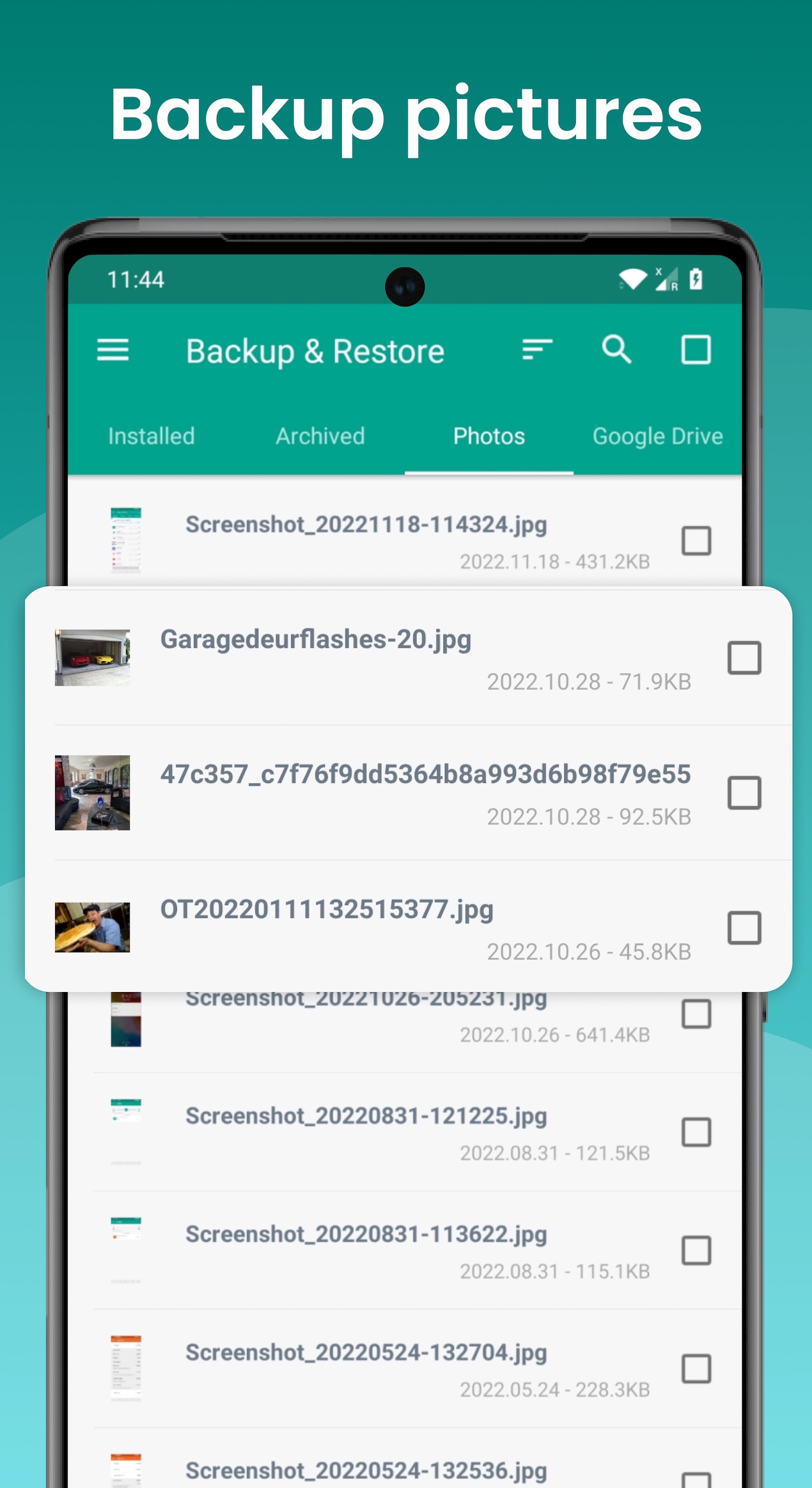 اسکرین شات 3 برنامه Backup and Restore - APP