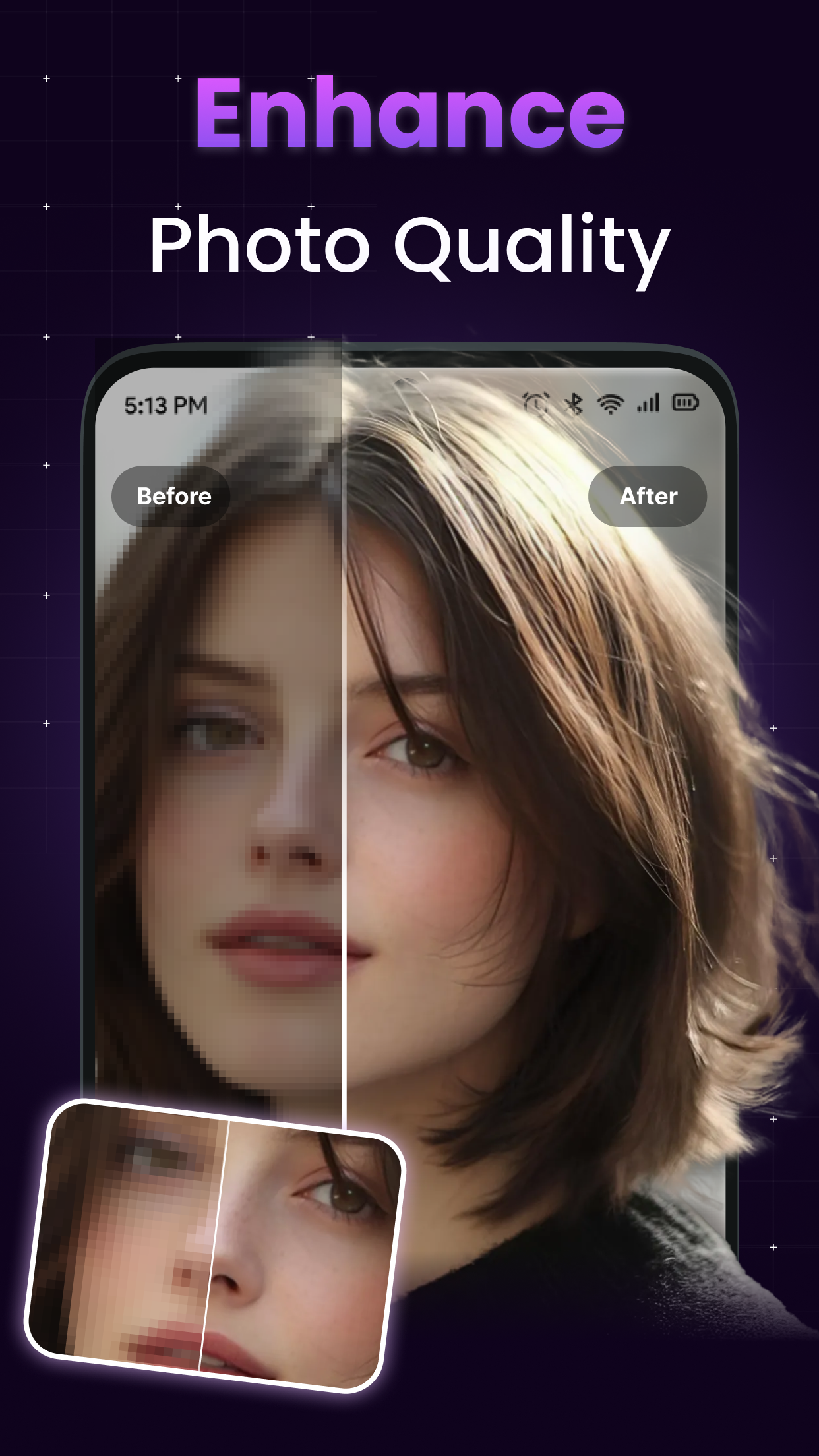 اسکرین شات 1 برنامه AI Photo Enhancer & AI Studio