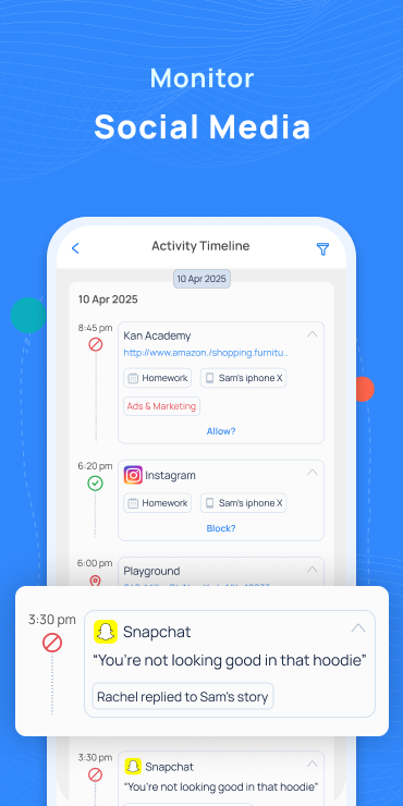 اسکرین شات 5 برنامه Parental Control App: Mobicip