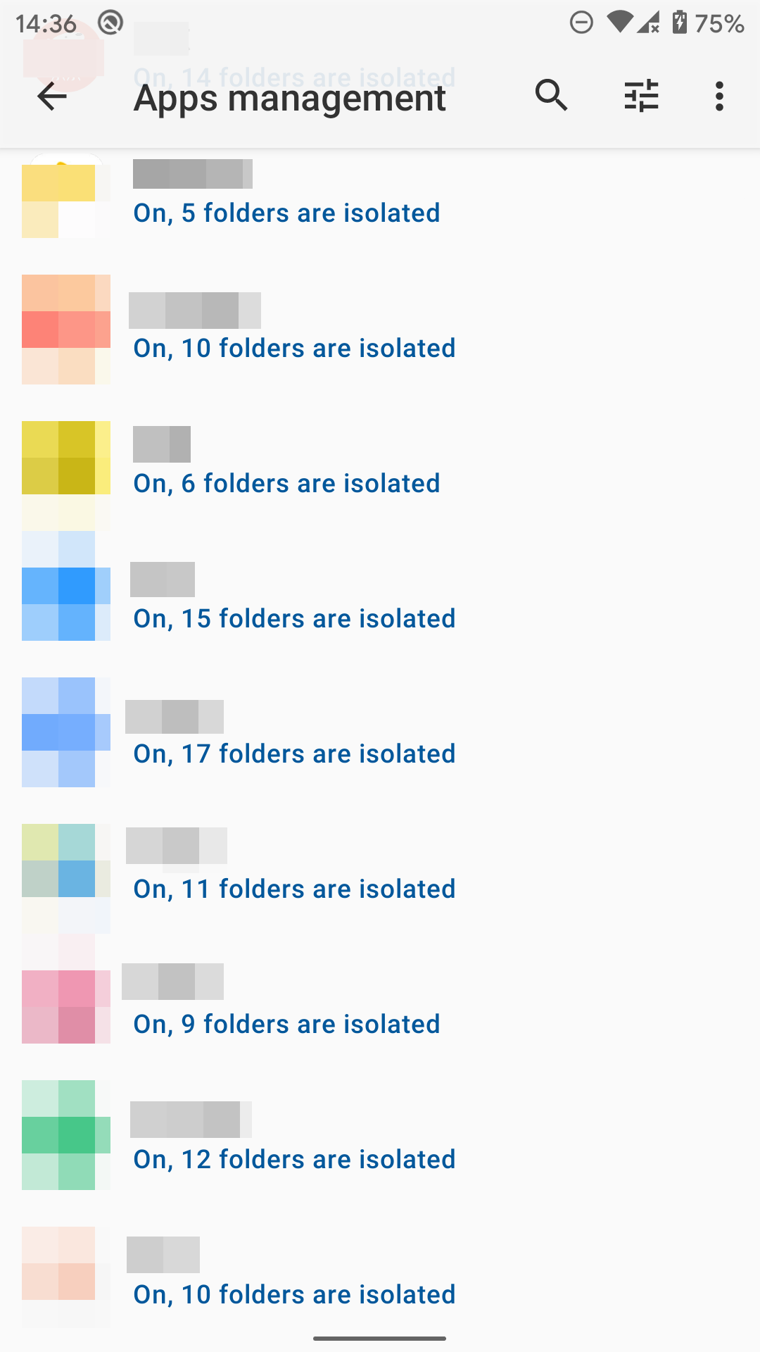 اسکرین شات 2 برنامه Storage Isolation