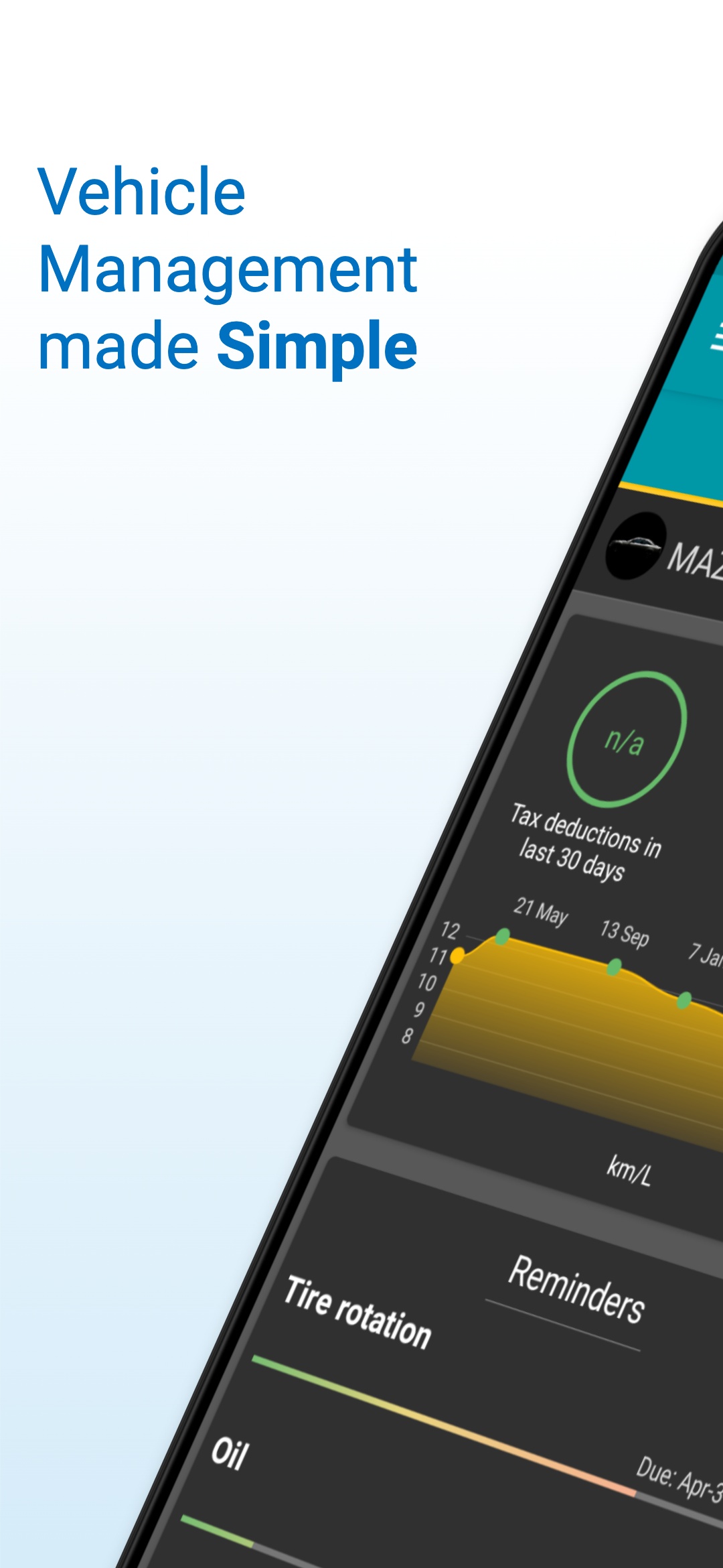 اسکرین شات 1 برنامه Simply Auto: Car Maintenance