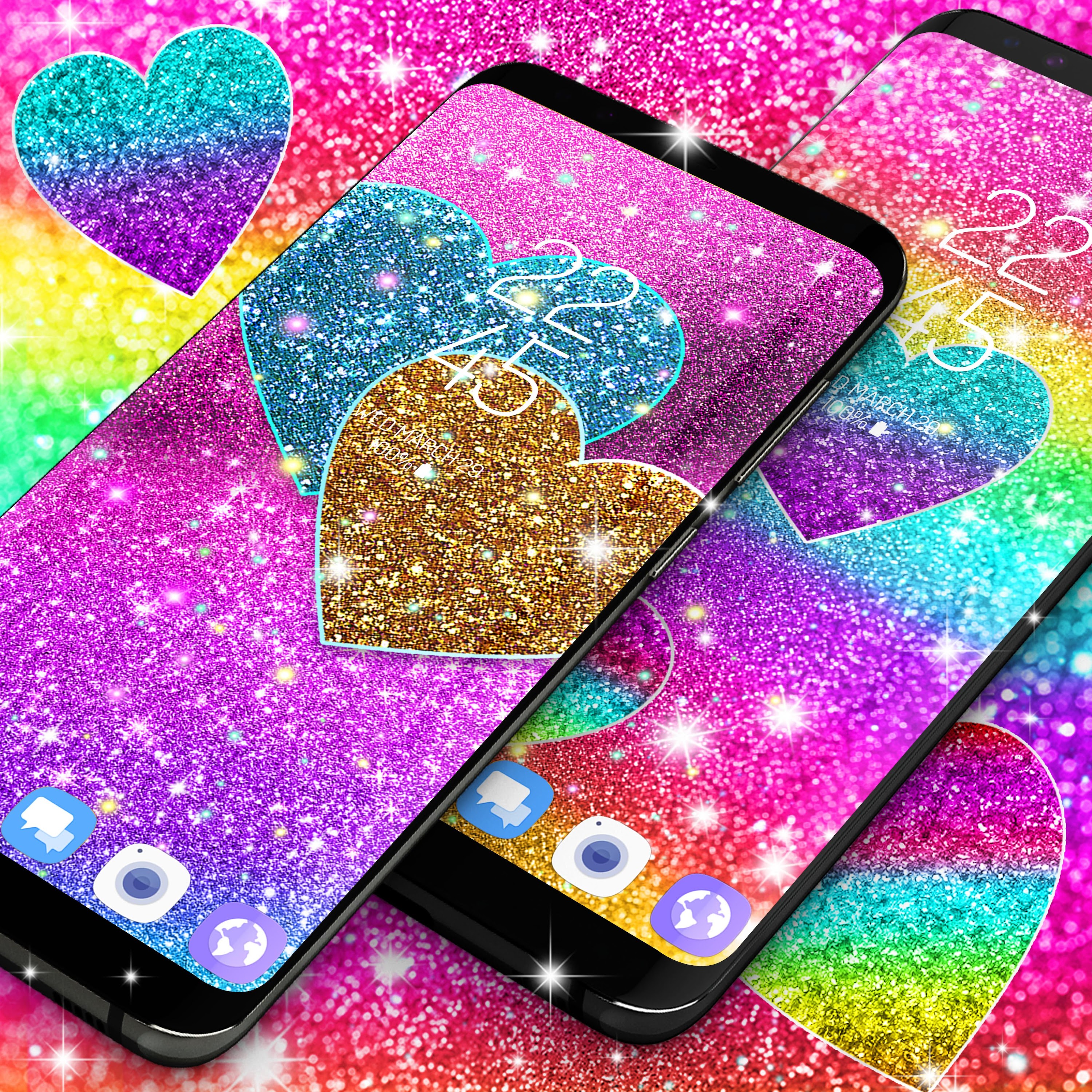 اسکرین شات 2 برنامه Multi color glitter wallpaper