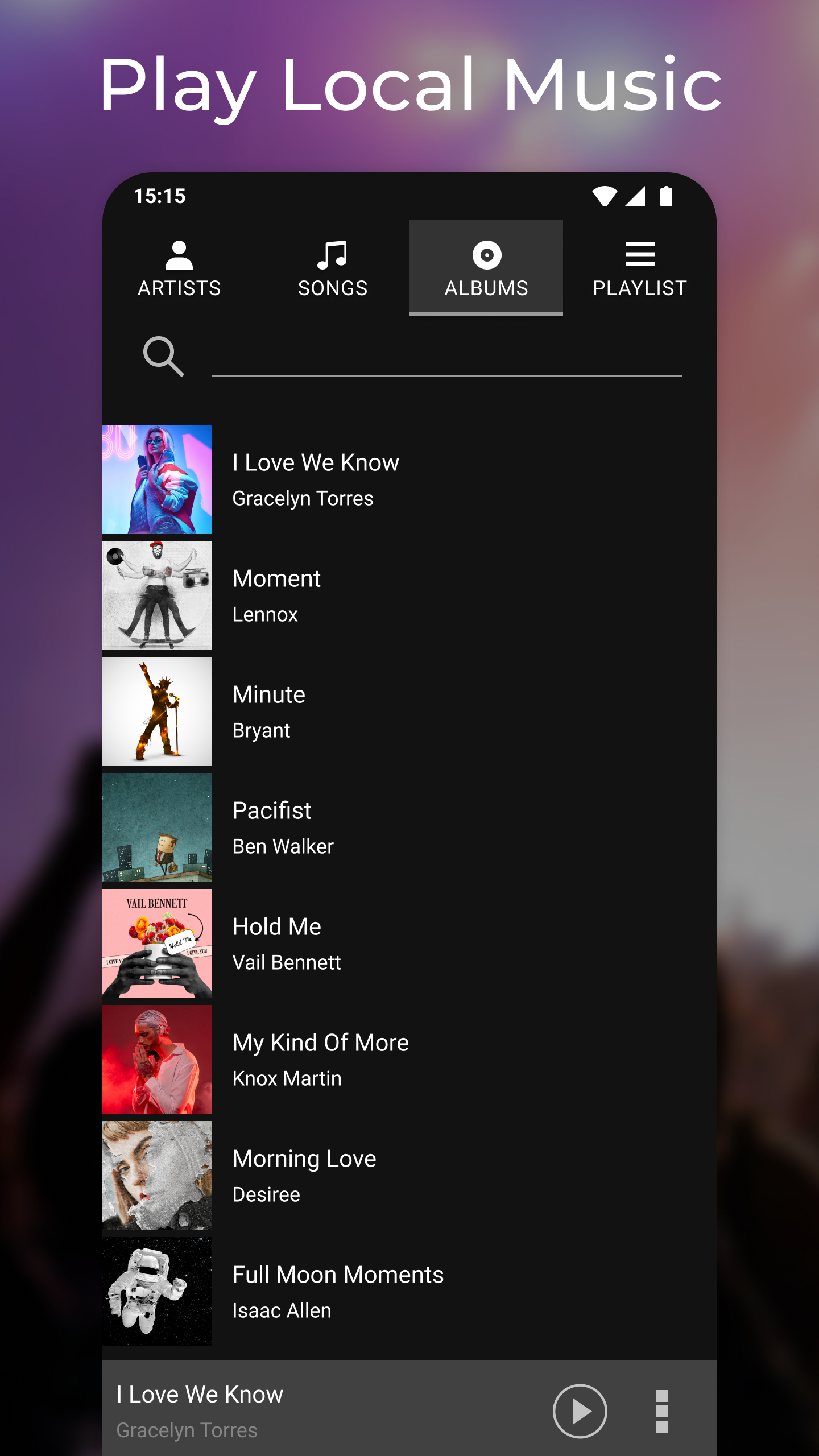 اسکرین شات 3 برنامه Simple Music Player