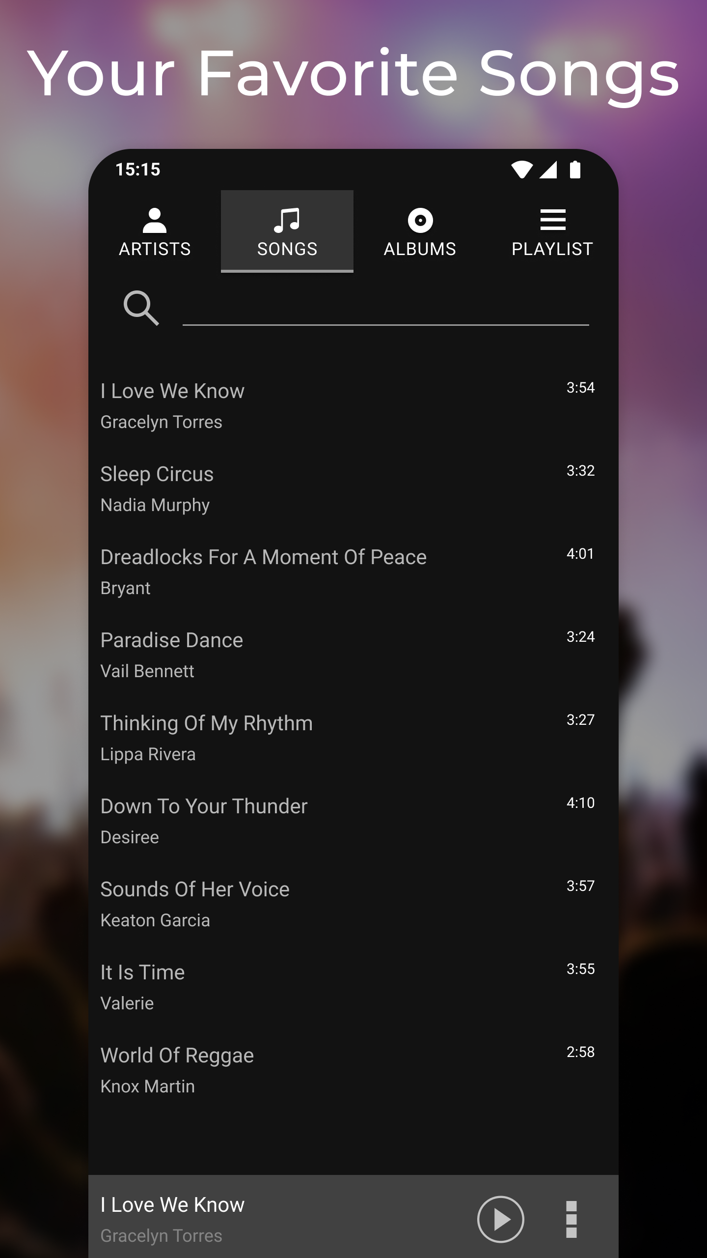 اسکرین شات 6 برنامه Simple Music Player