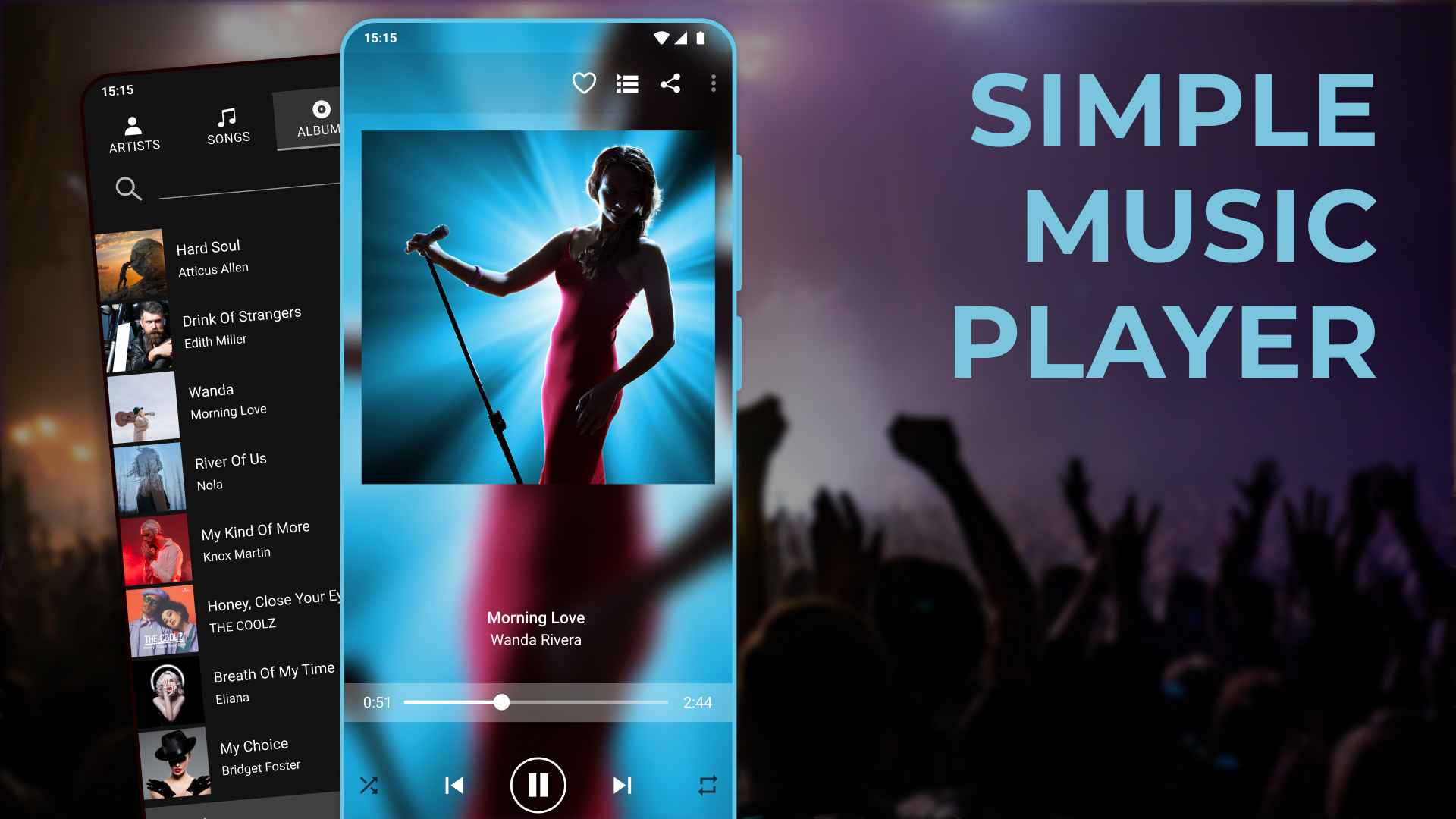 اسکرین شات 1 برنامه Simple Music Player