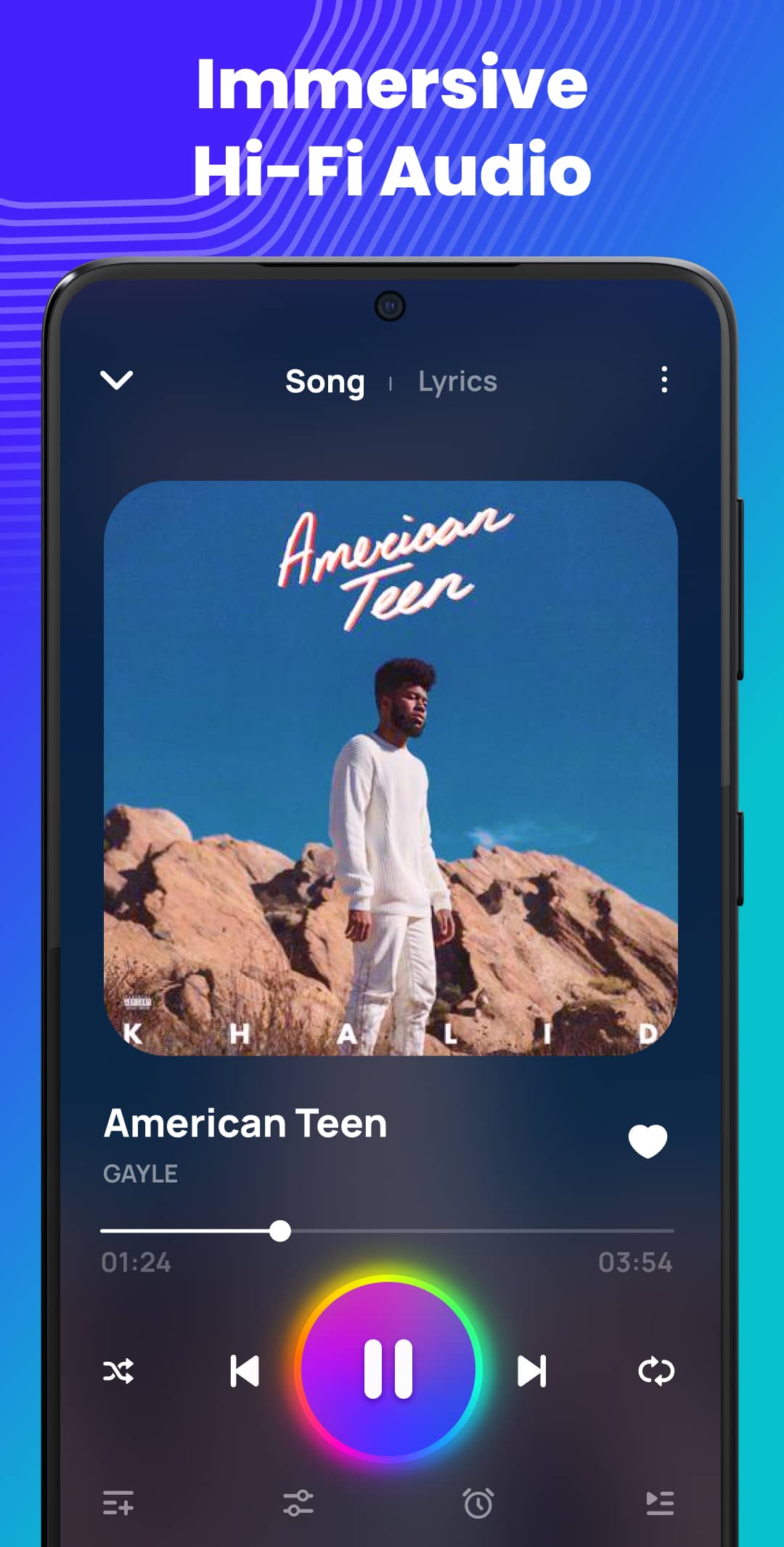 اسکرین شات 4 برنامه Music Player Offline & MP3